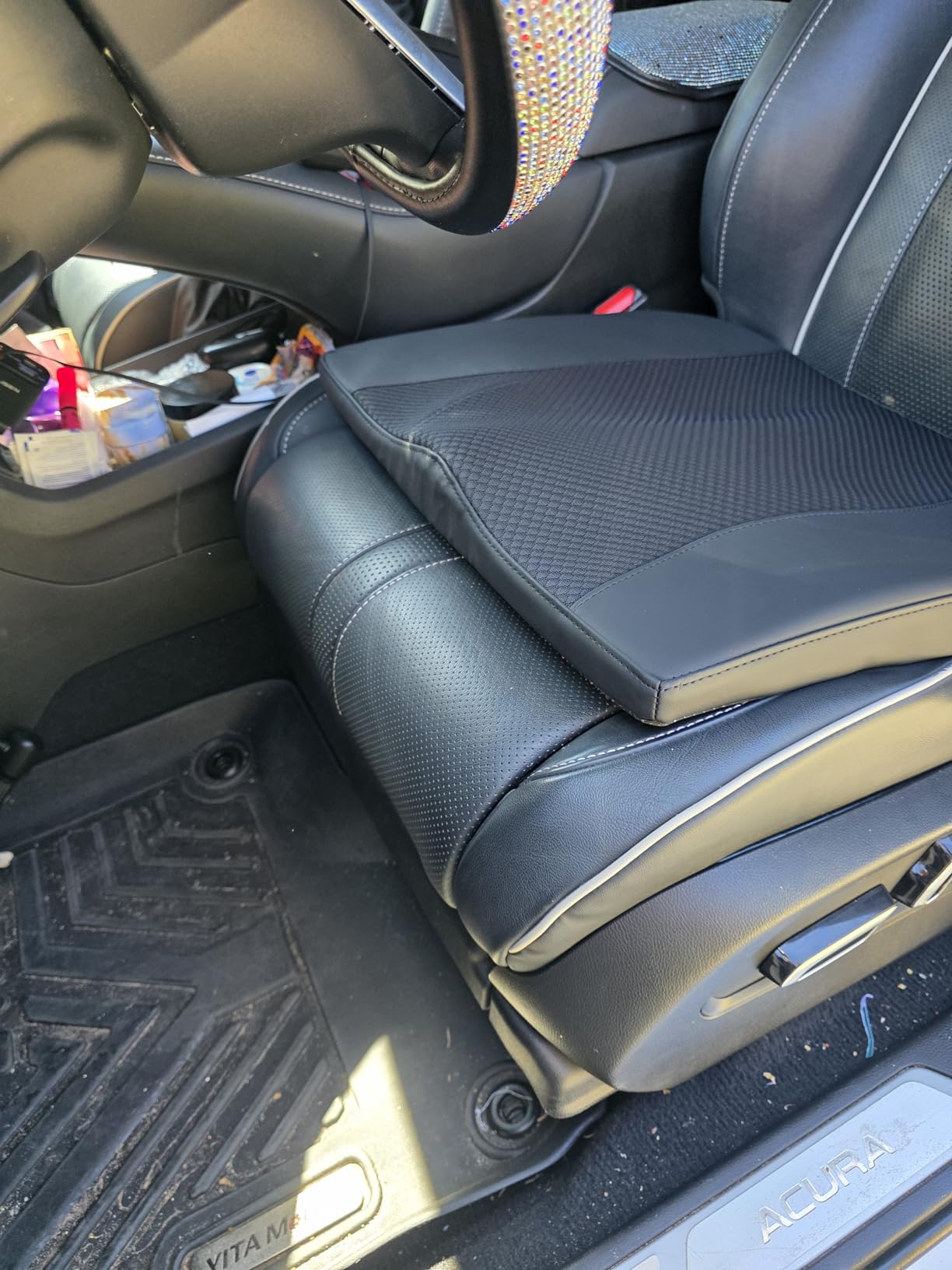 Lofty Aim Car Seat Cushion, Memory Foam Car Seat Cushions for Long Driving | Driver Seat Cushion Adds Height for Car, Truck, Office Chair, Black customer photo 1