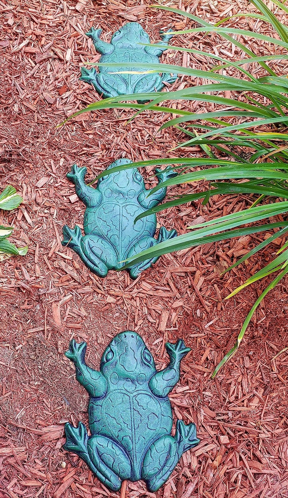 MDLUU 3-Pack Turtle Stepping Stone, Cast Iron Flagstone, Decorative Tortoise Stepping Stone for Garden Walkway, Flower Bed customer photo 2