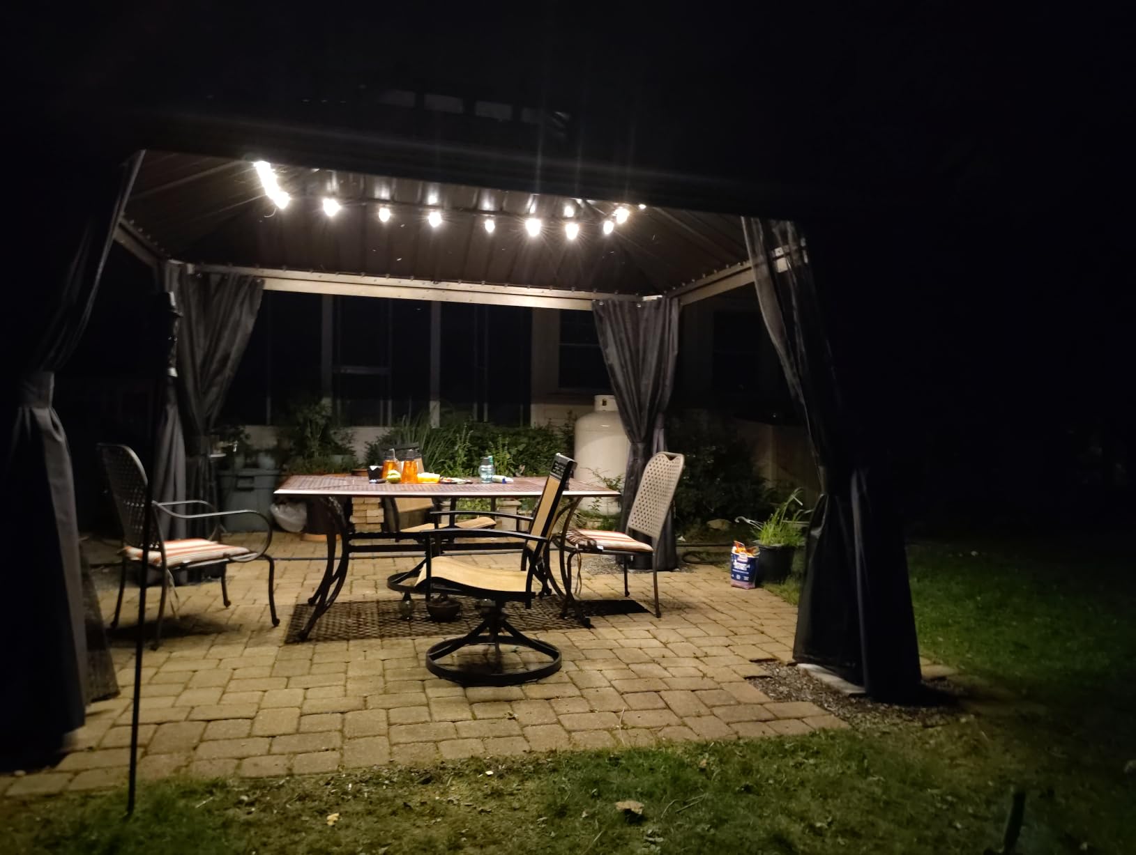 PURPLE LEAF Outdoor Hardtop Gazebo 10' x 12' Bronze Metal 4.7