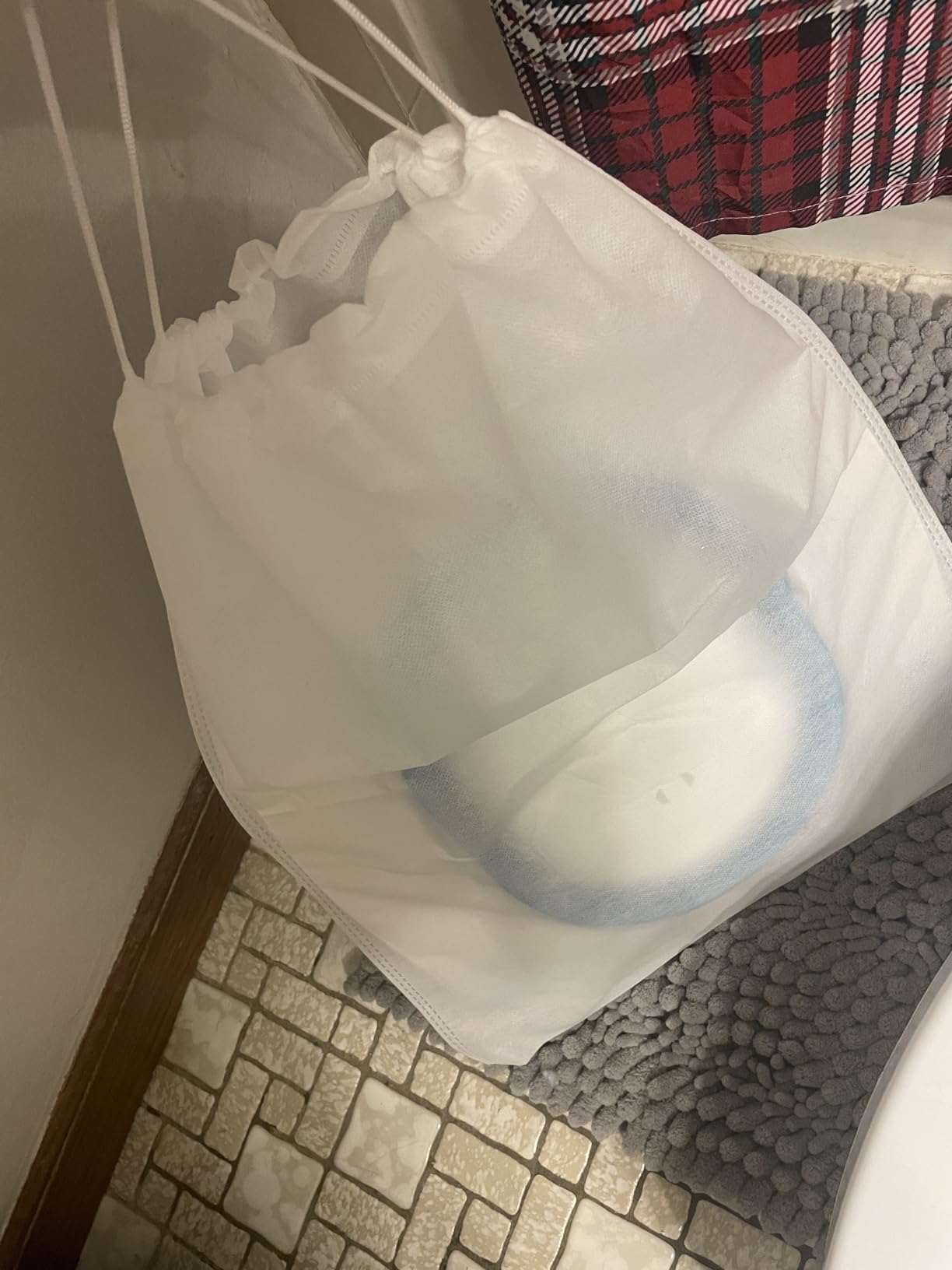 Pochik Sitz Bath for Toilet Seat Hemorrhoids and Postpartum Care, Yoni Steam Seat, Perineal Soaking, Collapsible, Flusher Hose, Drain Holes, Wider Seating Area - Blue customer photo 1