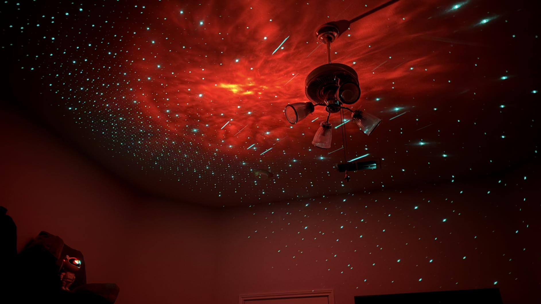 Star Projector Galaxy Night Light - Astronaut Space Projector, Starry Nebula Ceiling LED Lamp with Timer and Remote customer photo 2