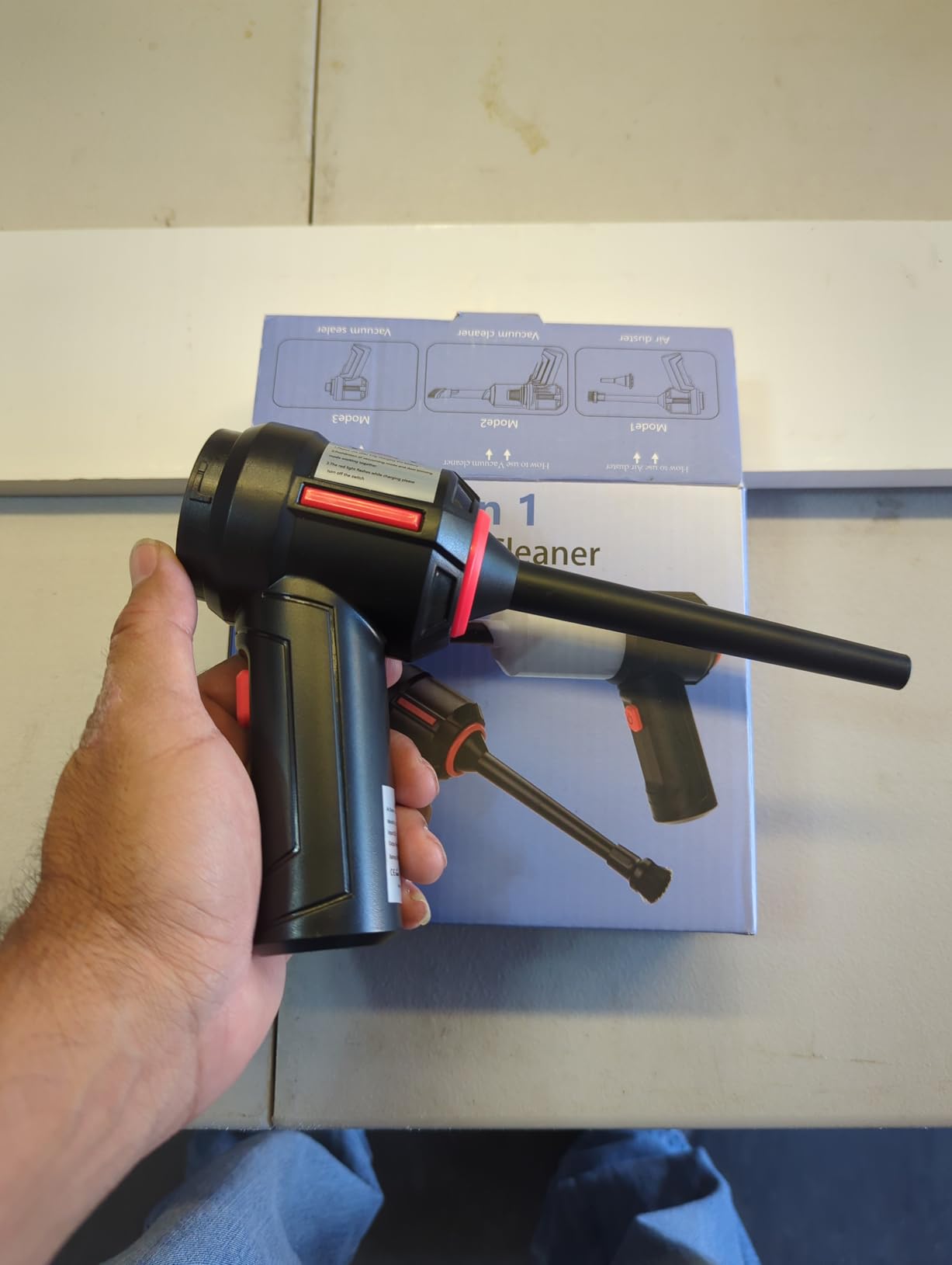 Meudeen Air Duster - Computer Vacuum Cleaner - for Keyboard Cleaning - Cordless Canned Air - 110000RPM Powerful PC Cleaner(Air-01) customer photo 2
