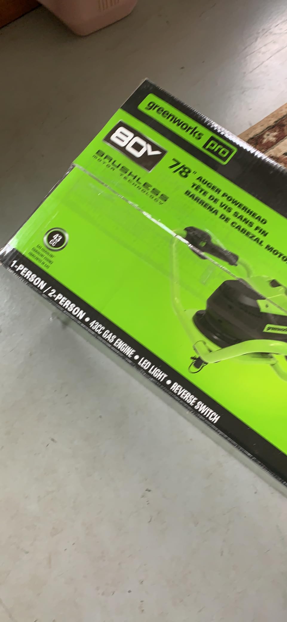 Greenworks Pro 80V Brushless (43cc Gas Equivalent) Earth Auger / Post Hole Digger - Auger Bit and Battery / Charger Sold Separately customer photo 1