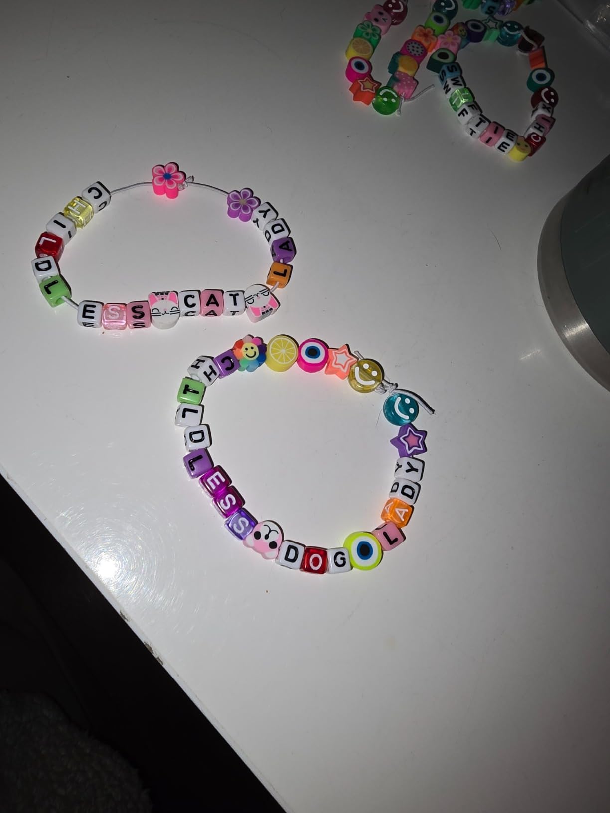 Dowsabel Bracelet Making Kit, Beads for Bracelets Making Pony, Kandi, Polymer Clay, Smile Face & Letter Beads for Jewelry Making, DIY Arts and Crafts Gifts Toys for Girls Age 6-12 customer photo 2