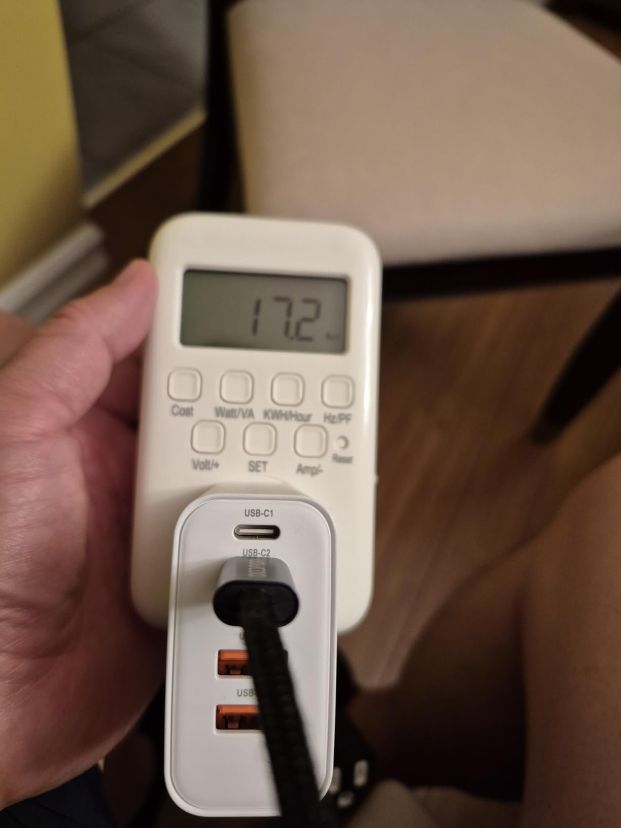 HBN Watt Meter Plug with Backlight, Plug-in Socket Power Meter Electricity Usage Monitor Consumption Home Electrical Energy Monitor, Voltage Amps Wattage Electricity Usage Tester, 9 Display Modes customer photo 1