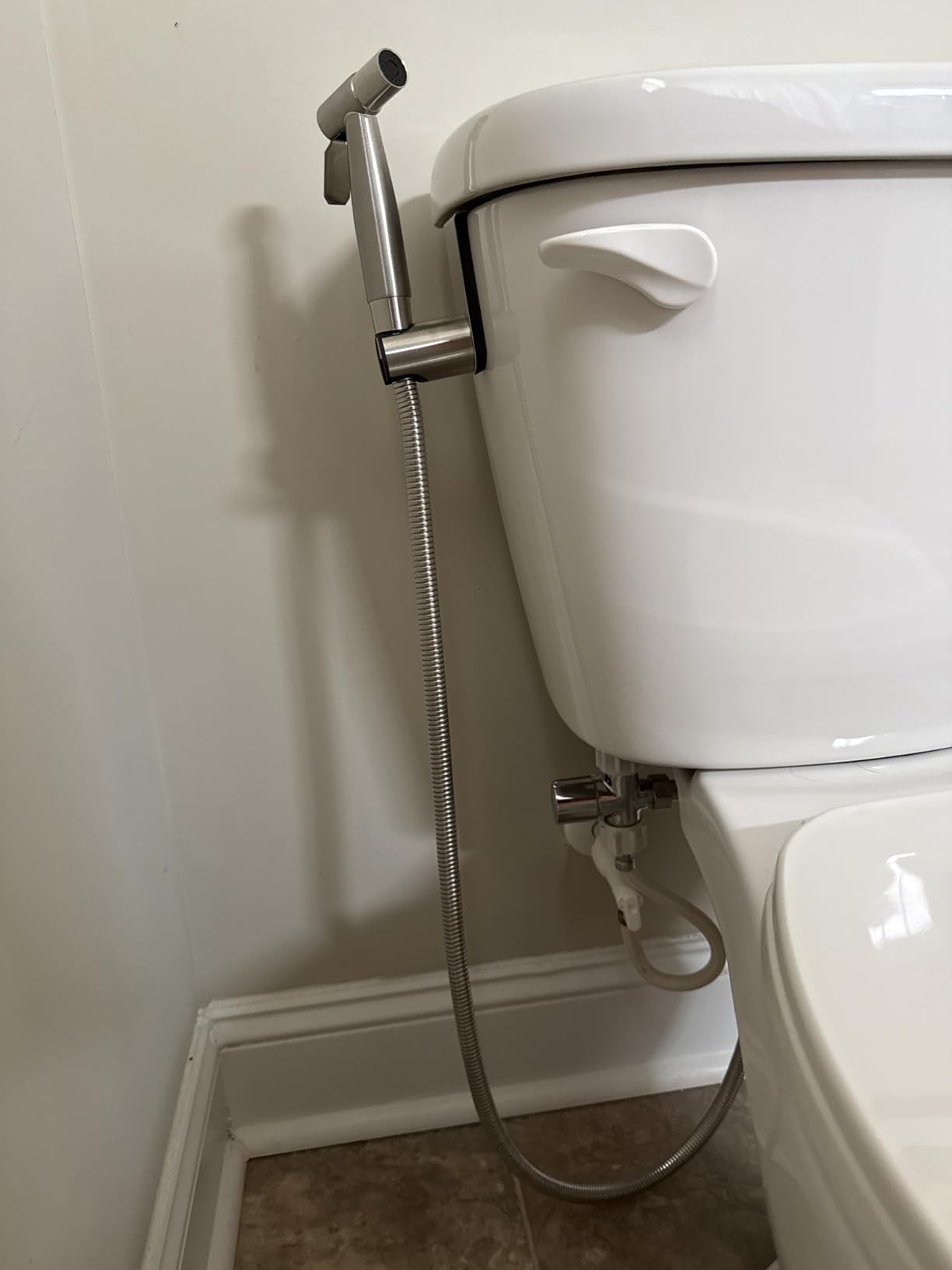 Handheld Bidet Sprayer, Muslim Shower, Adjustable Pressure | Bidet Attachment for Toilet, Stainless Steel Body, Feminine Wash, Cloth Diaper Rinse, Leak-Free Hose customer photo 2