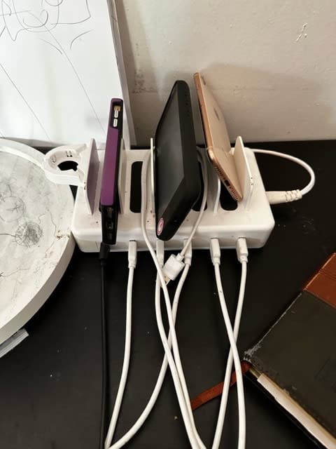 Charging Station for Multiple Devices, 50W 6 Ports Charging Dock with 6 Cables Compatible with Cellphone,Tablet, Kindle, Apple Watch and Other Electronic customer photo 2