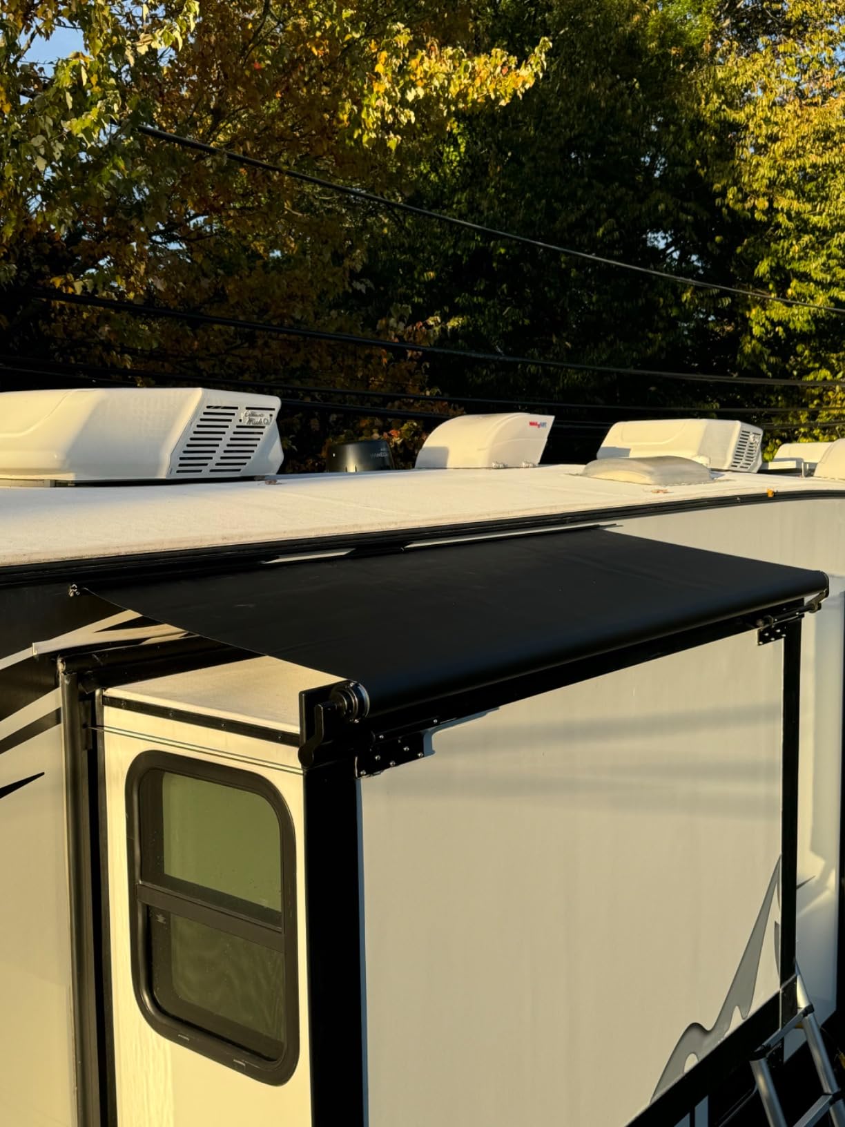Awnlux Black Modular Slide Topper Awning Slide Out Protection for RVs, Travel Trailers, 5th Wheels, and Motorhomes -7'6