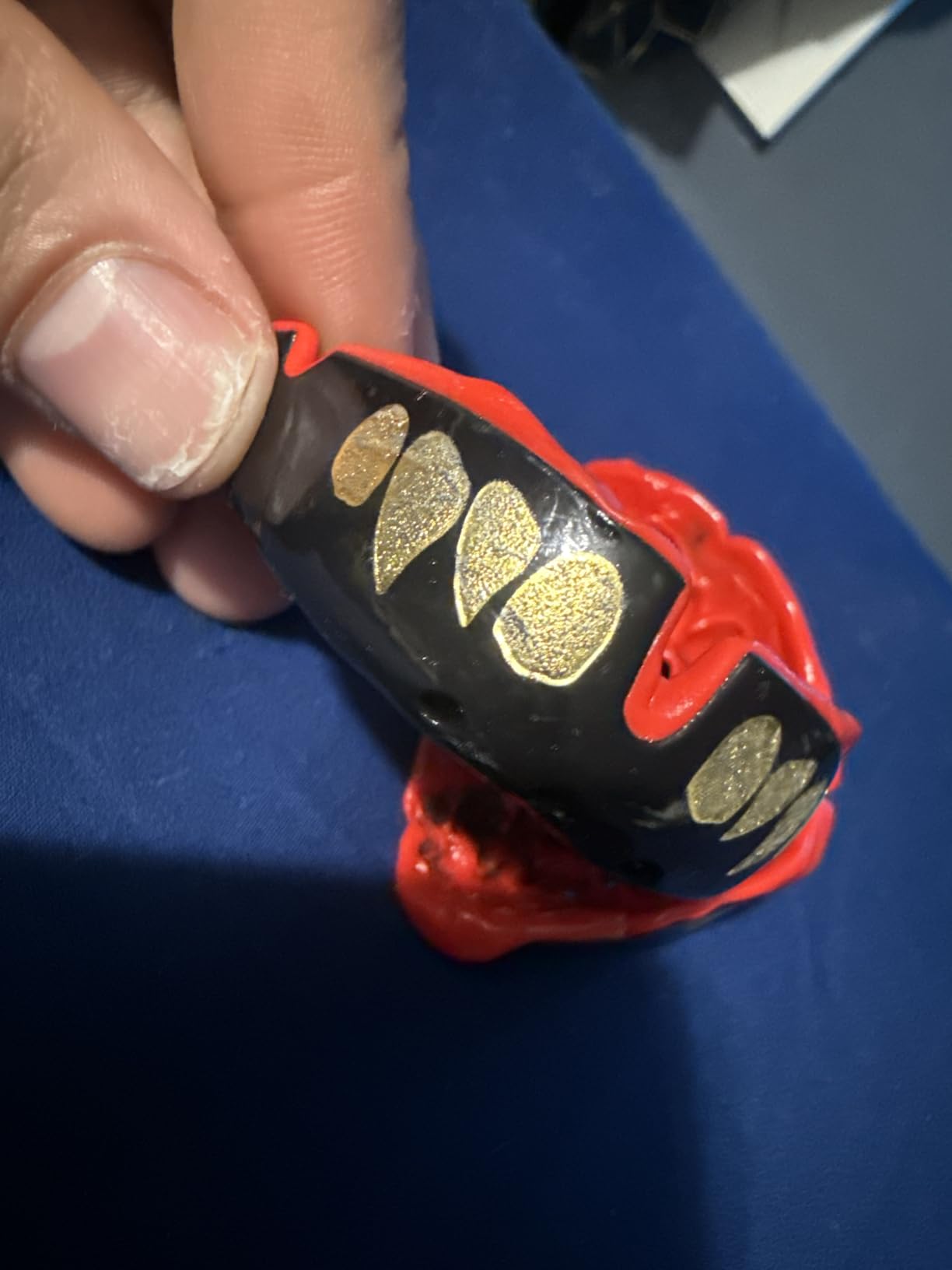 OPRO Gold Level Moldable Mouth Guard Premium Fit (Black/Gold) Adult & Kids Boxing Mouthguard for MMA & Impact Sports, Easy Self-Fit Mouth Guard for Sports, Football & Hockey - Includes Case customer photo 1