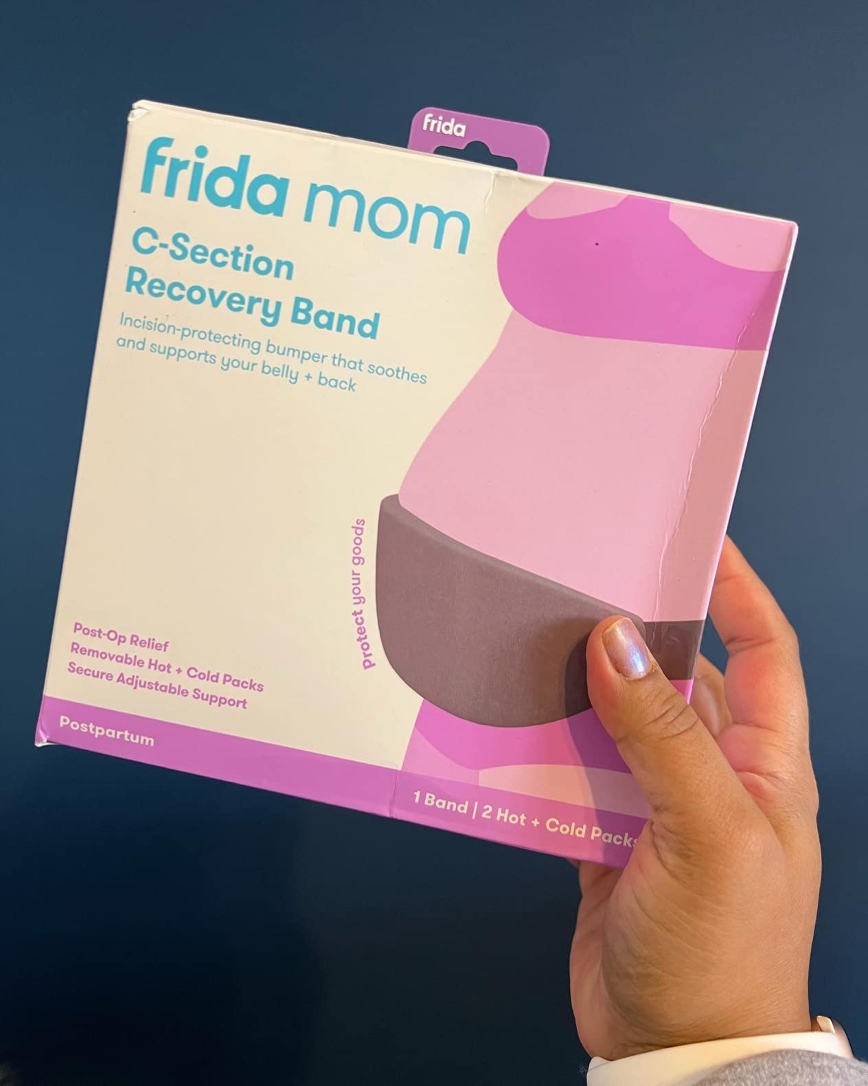 Frida Mom C-Section Hot & Cold Therapy Belly Binder, C-Section Recovery Must Have Belly Band, Incision Protector, for Post-Op & Swelling, Postpartum Essentials, After Birth Brace, Abdominal Binder customer photo 1