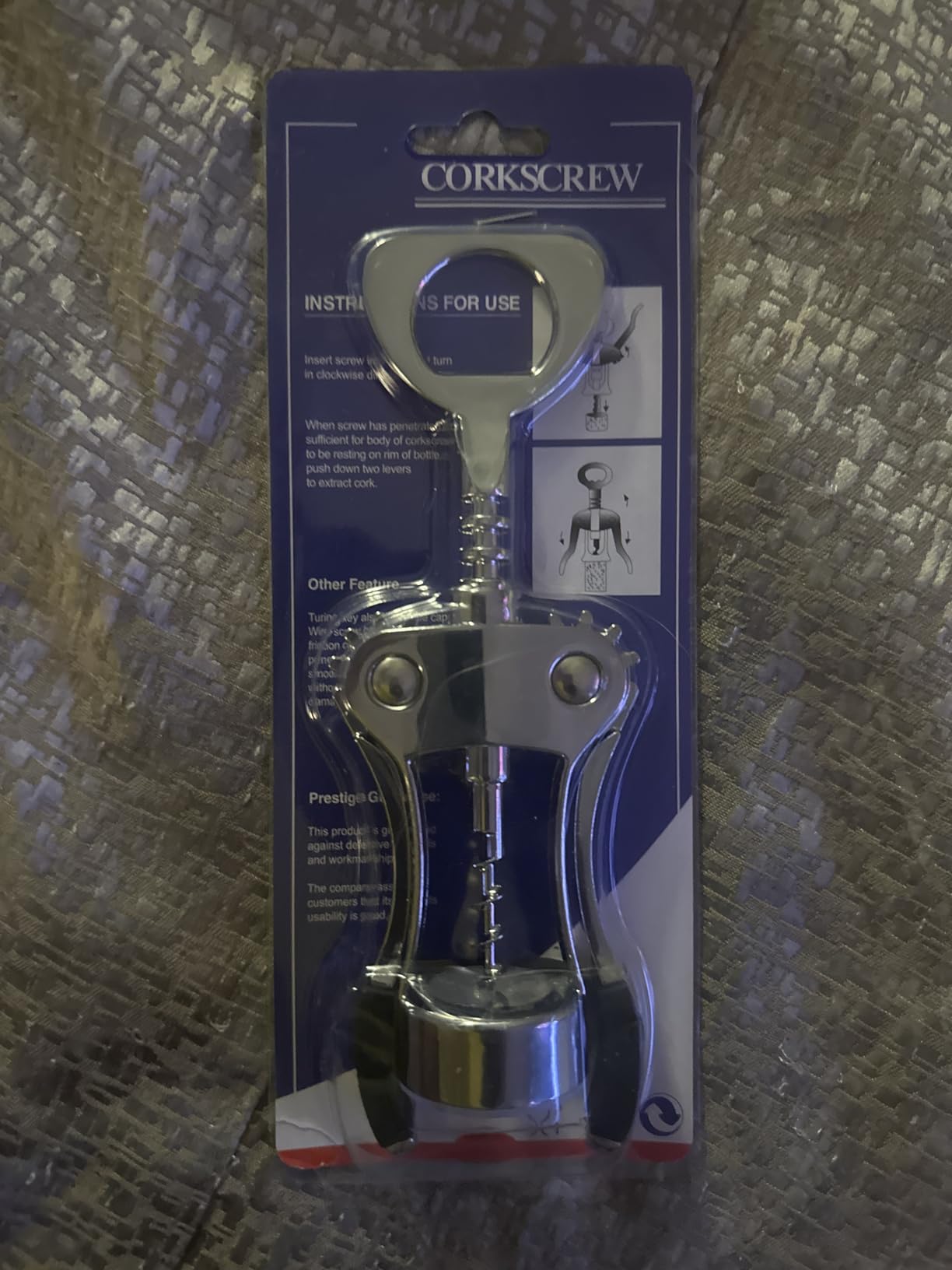 KORCCI Wine Opener, Heavy-Duty Zinc Alloy Wing Corkscrew, Premium Beer Bottle Opener, Multifunctional Wine Accessories with Ergonomic Handle and Sharp Screw, for Kitchen, Bar, Restaurant (SILVER) customer photo 1