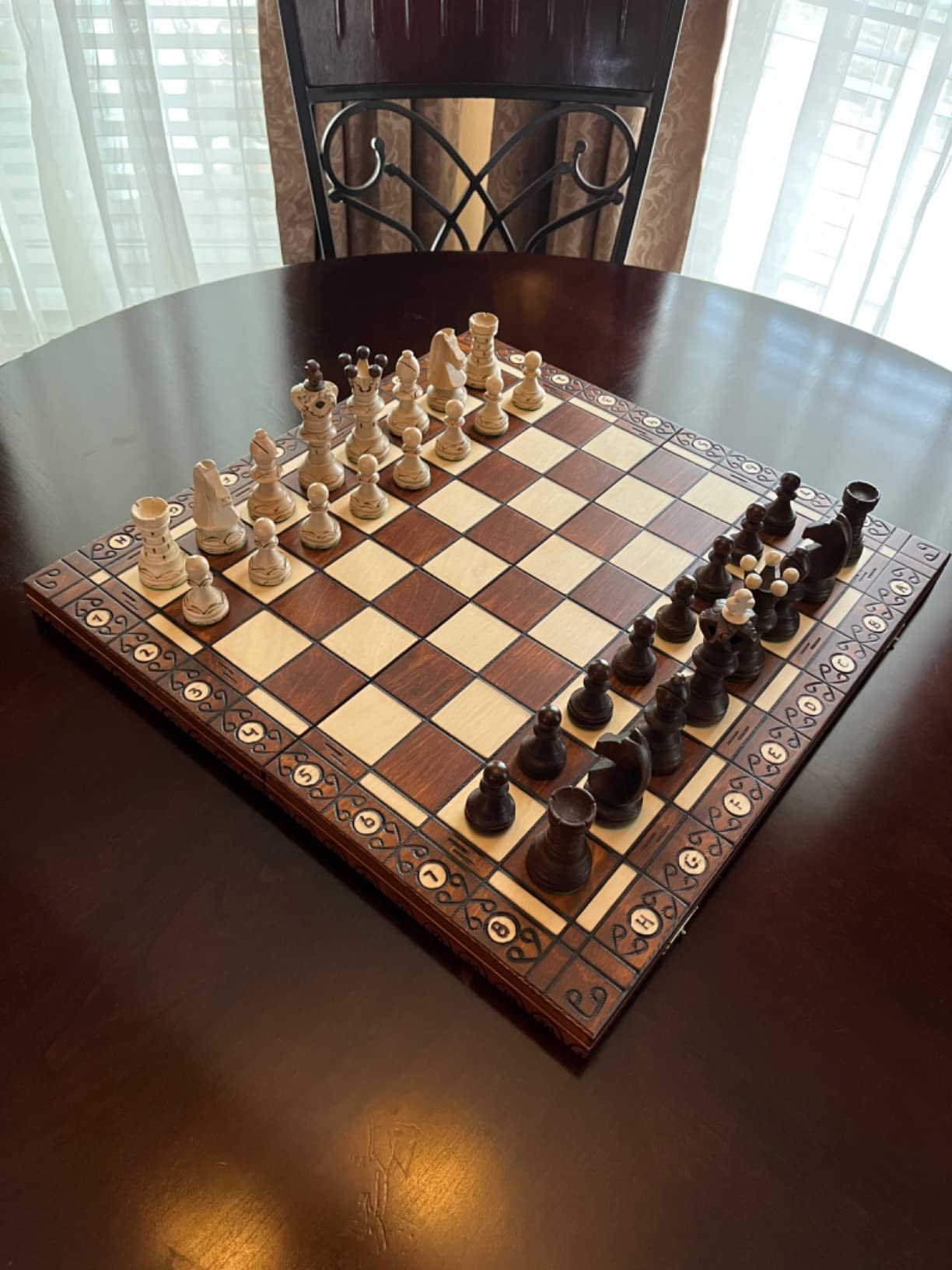 Beautiful Handcrafted Wooden Chess Set with Wooden Board and Handcrafted Chess Pieces - 1-2 Players, Gift idea Products (21