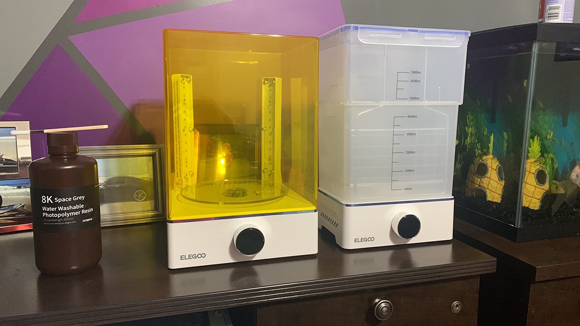 ELEGOO Mercury XS Bundle, Wash and Cure Machine for Large Resin 3D Printed Models, Compatible with Saturn and Mars LCD 3D Printers, with a Handheld UV Lamp customer photo 1