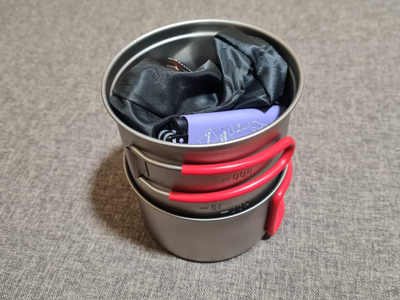Evernew Titanium Lightweight Camping Solo Pot Set, 750 customer photo 1