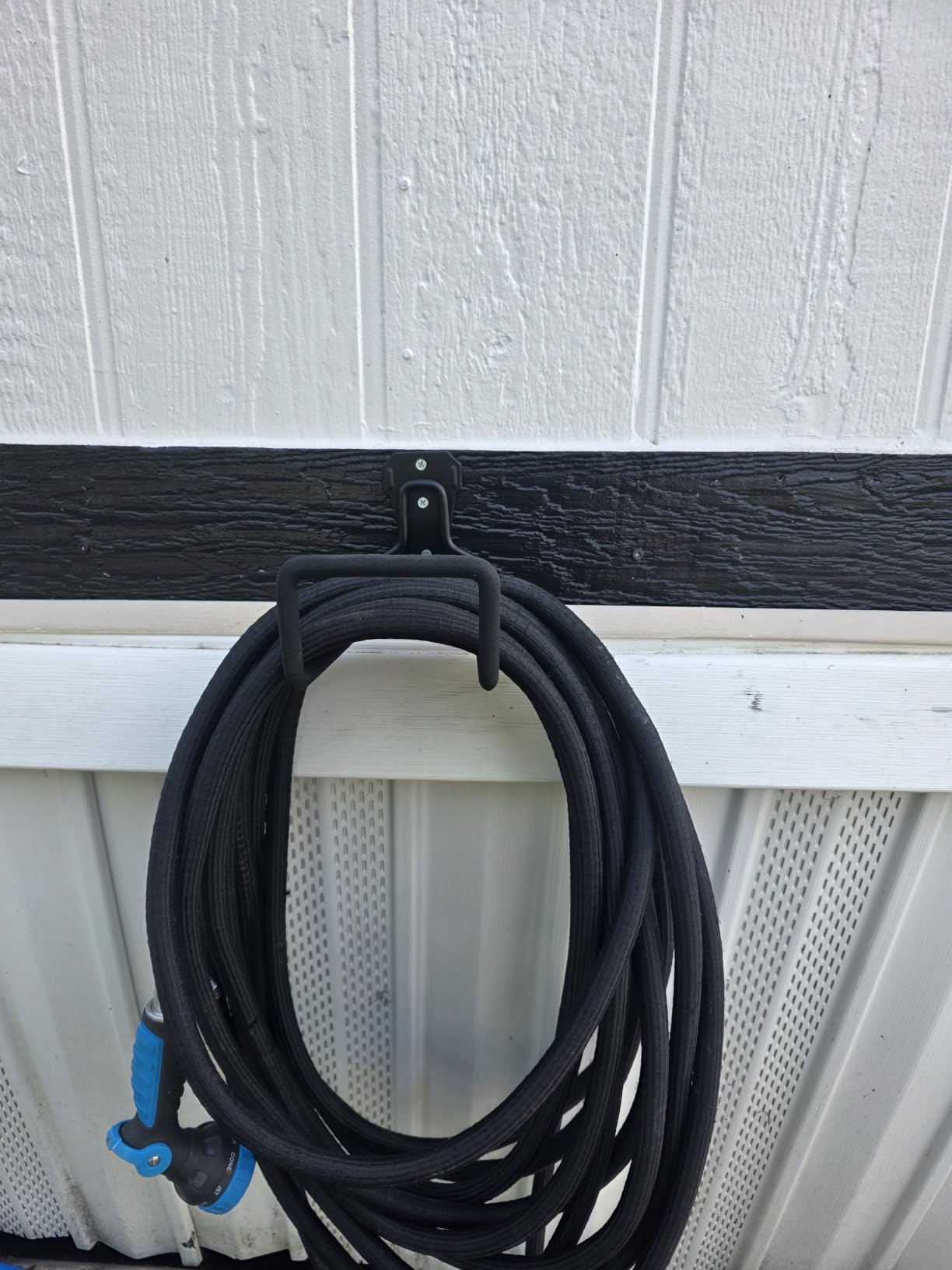 Metal Garden Hose Holder Wall Mounted Water Hose Holder for Outside Yard | Heavy Duty Hose Hanger Sturdy Hose Reel Hose Hooks for Water Hose, Extension Cords customer photo 2