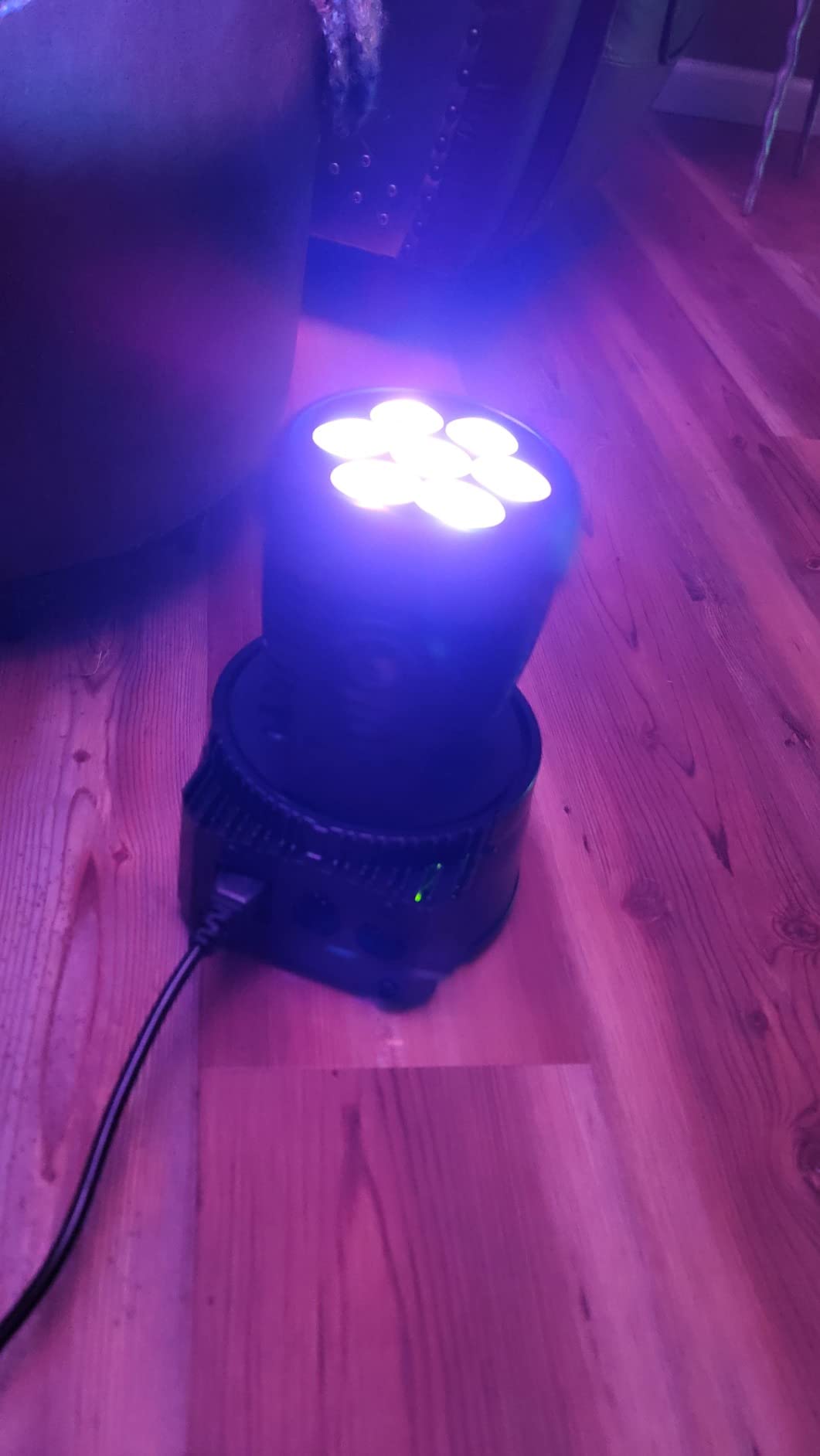 U'King Moving Head Light RGBW Stage Lighting DJ Lights 7 x 10W LED Beam Spotlight 9/14 CH Wash Light with DMX and Sound Activated for Party Church Wedding Bar Christmas Halloween Disco (2 Pack) customer photo 1