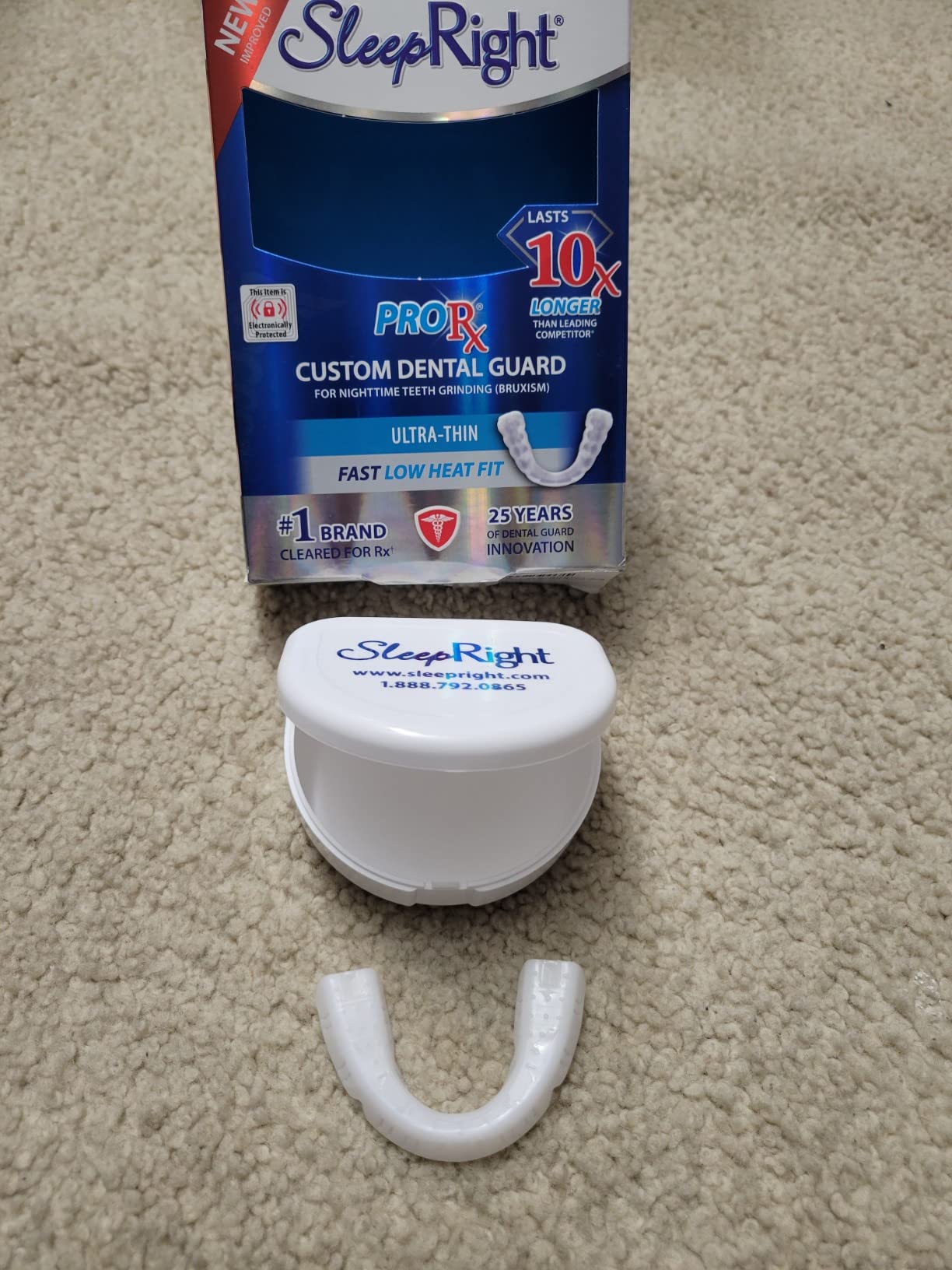 SleepRight ProRx Custom Fit Dental Guard for Teeth Grinding | Custom Fit Night Guard Uses 150°F Hot Water and Included Fitting Tray to Help Protect Teeth from Grinding and Clenching customer photo 1