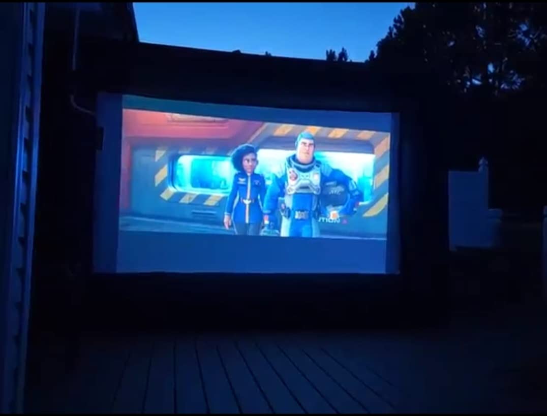16ft Inflatable Movie Projector Screen, Indoor and Outdoor Projector Screen with Carry Bag for Front and Rear Projection customer photo 1