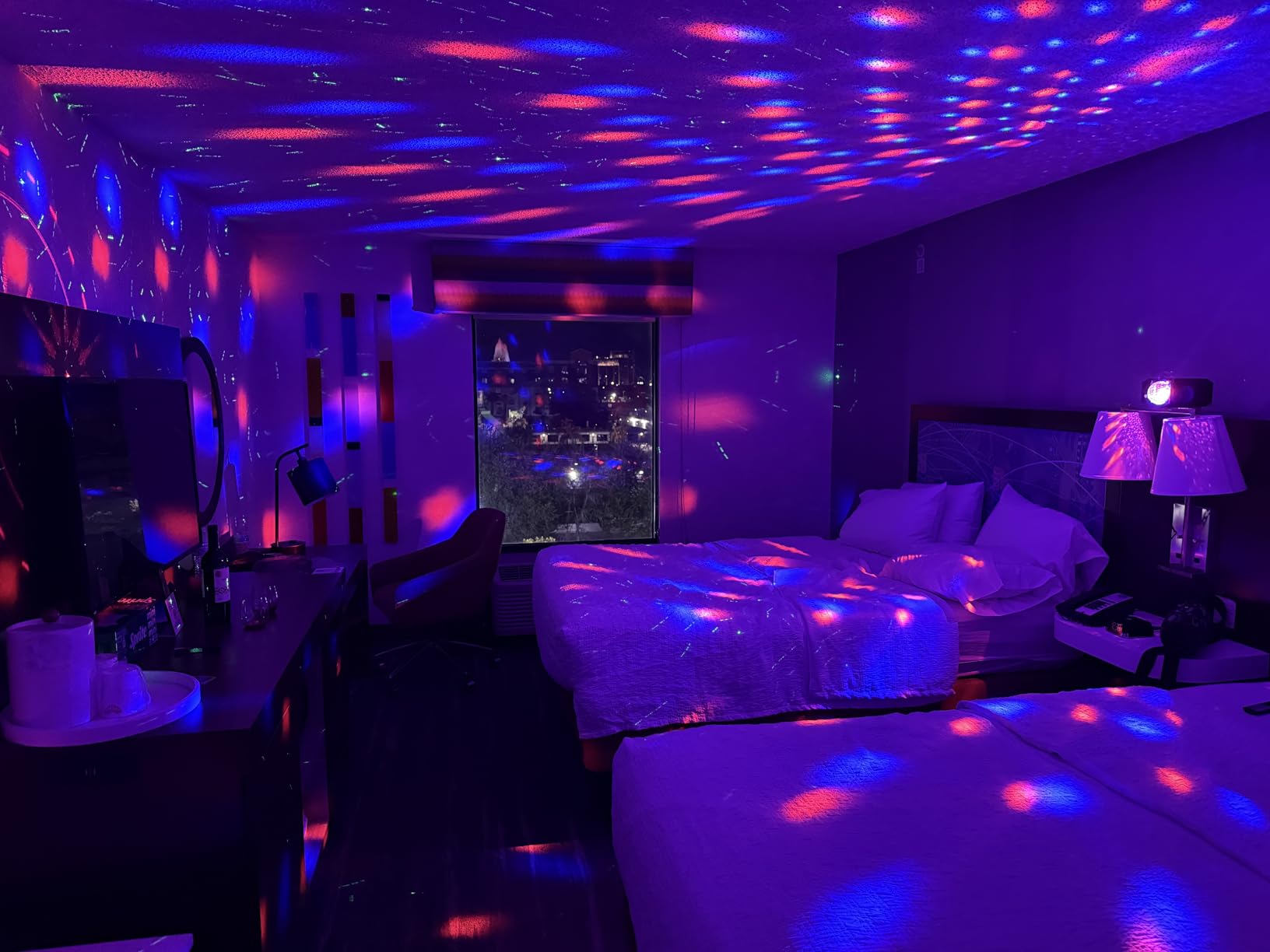 Dj Party Disco Ball Lights with Pattern and Sound Activated, 10 ft USB Cable, Laucnpty LED Stage Strobe Light that Sync with Music, Christmas Rave/Home Karaoke/Dance/Club Bar Lights for Parties customer photo 2