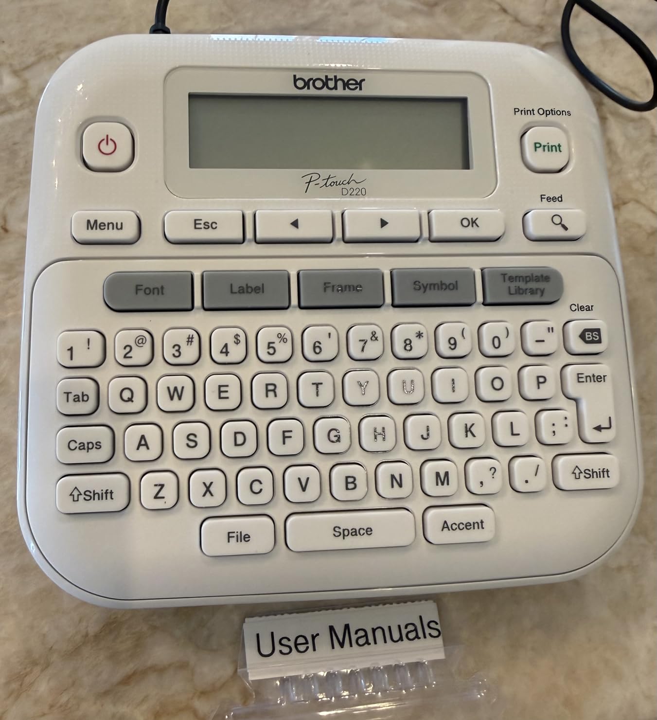P-Touch PTD220 Home/Office Everyday Label Maker | Prints TZe Label Tapes up to ~1/2 inch White | Qwerty Keyboard, Prints on Brother TZe Laminated Tapes Up to 12mm, 180 Dpi, 2-Line Print, Saves 30 Labels customer photo 2