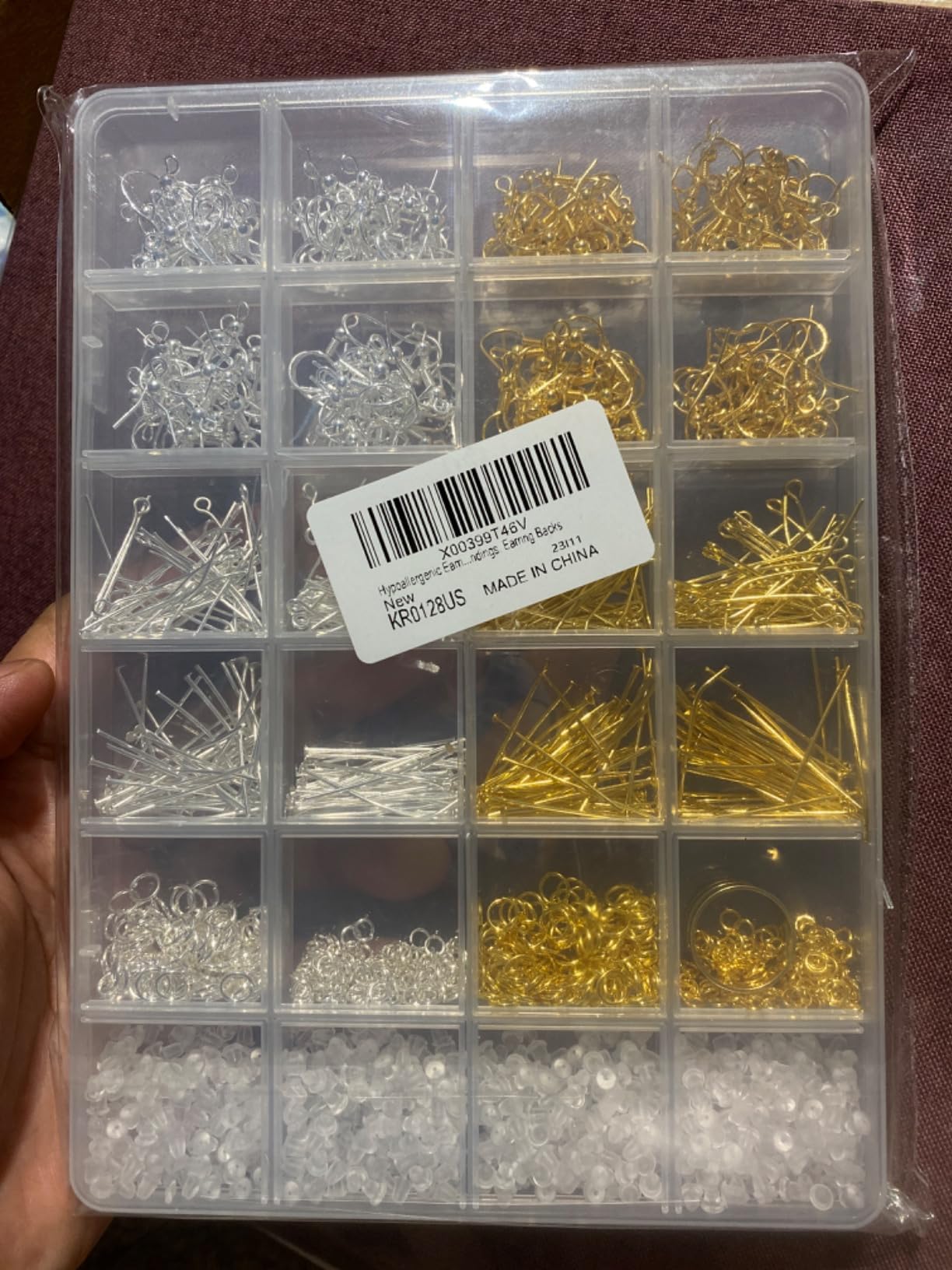Hypoallergenic Earring Making Kit, modacraft 2000Pcs Earring Making Supplies Kit with Hypoallergenic Hooks, Earring Findings, Backs, Pins Jump Rings for Jewelry Making Supplies customer photo 1