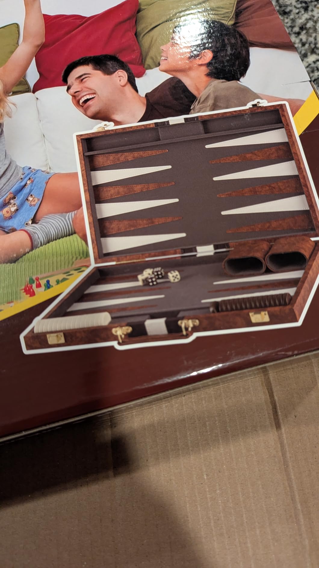 ropoda Backgammon Board Game Set (15 Inches) for Adults and Kids, Classic Board Strategy Game, Portable and Travel Backgammon Set with Premium Leather Case, Best Strategy & Tip Guide customer photo 1