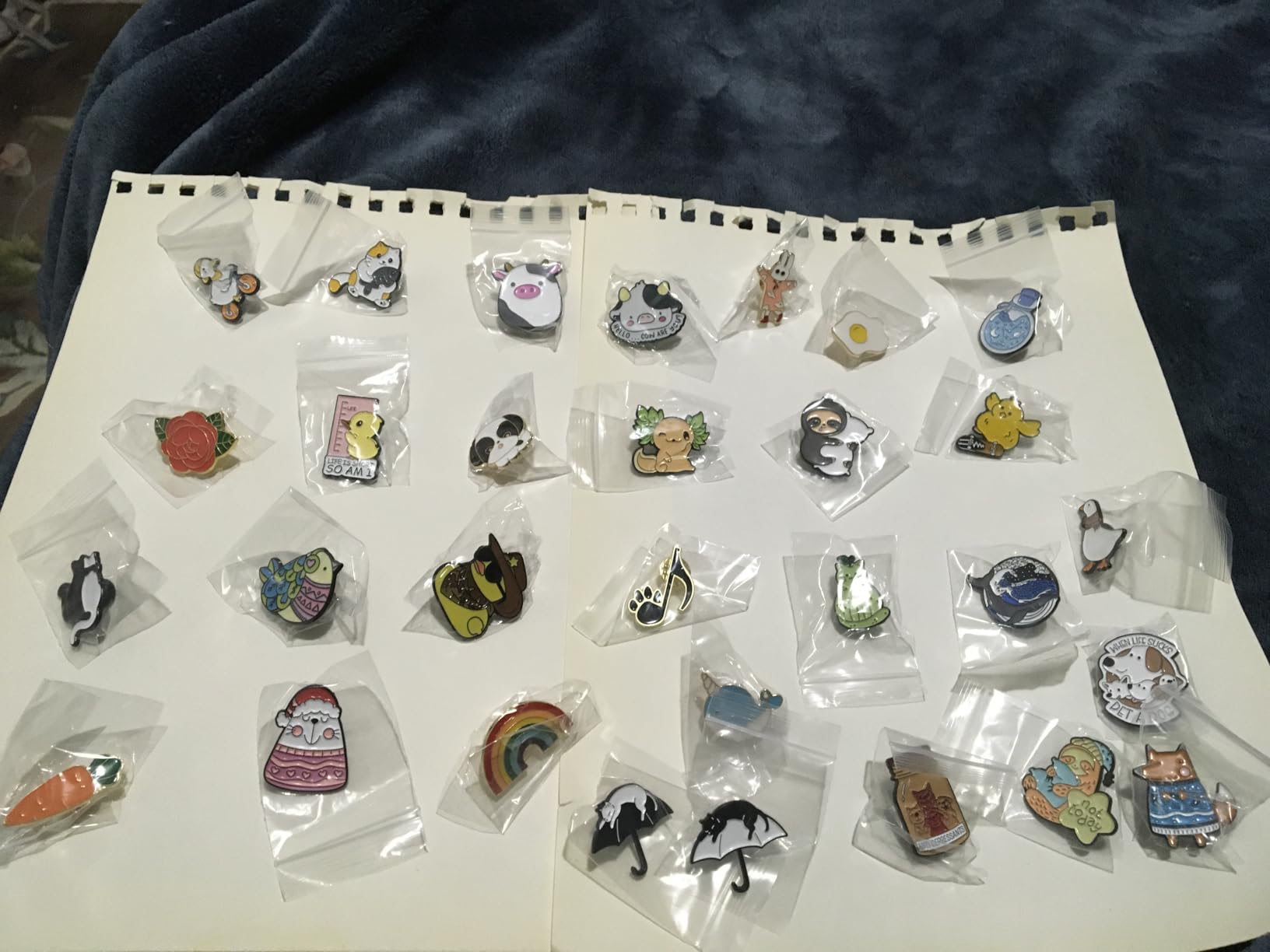 20/30/50/80 Mixed Enamel Brooch Bulk Set, Lapel Badges, Cartoon Plant Enamel Pin Sets, Funny Button Pins Jewelry for Backpack Cloths Hats Jacket Decoration customer photo 1