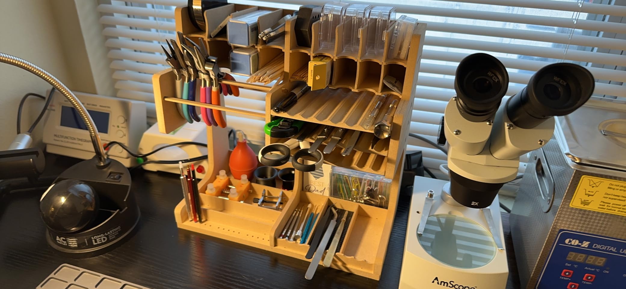 Wooden Model Kit Organizer Rack with MDF Material, Paint Rack, Screwdriver/Brush Holder, For Tamiya Paints and Tools, GK1 customer photo 2