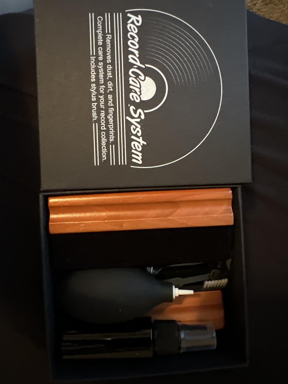 OPULA 7-in-1 Vinyl Record Cleaning Kit Complete - Vinyl Record Cleaner Solution - Velvet Brush - Microfiber Brush - Stylus Brush - Label Protector - Air Blower - Brush for Velvet, Restore LPs Album customer photo 2