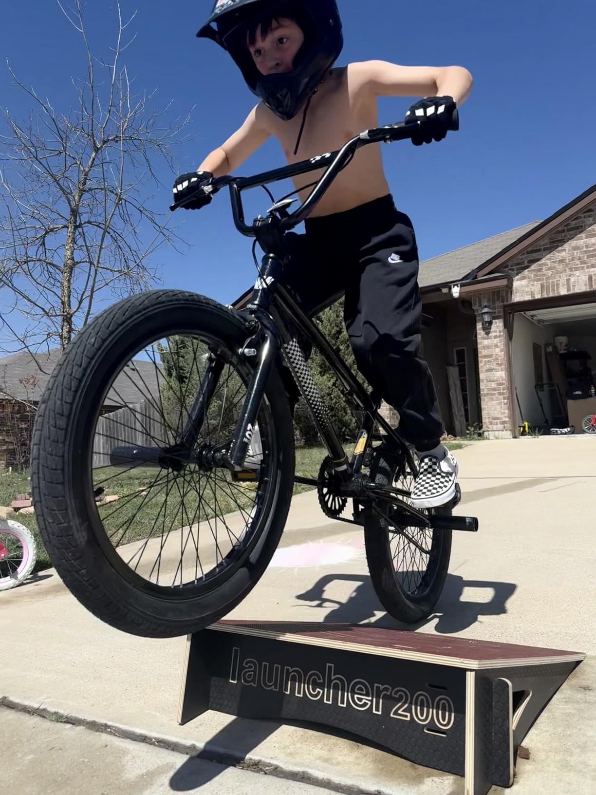 Kids Jumping Ramp for Skateboard, Bike, Scooter, BMX, RC Car and Dirt Bike, 25.2 in, Black customer photo 1