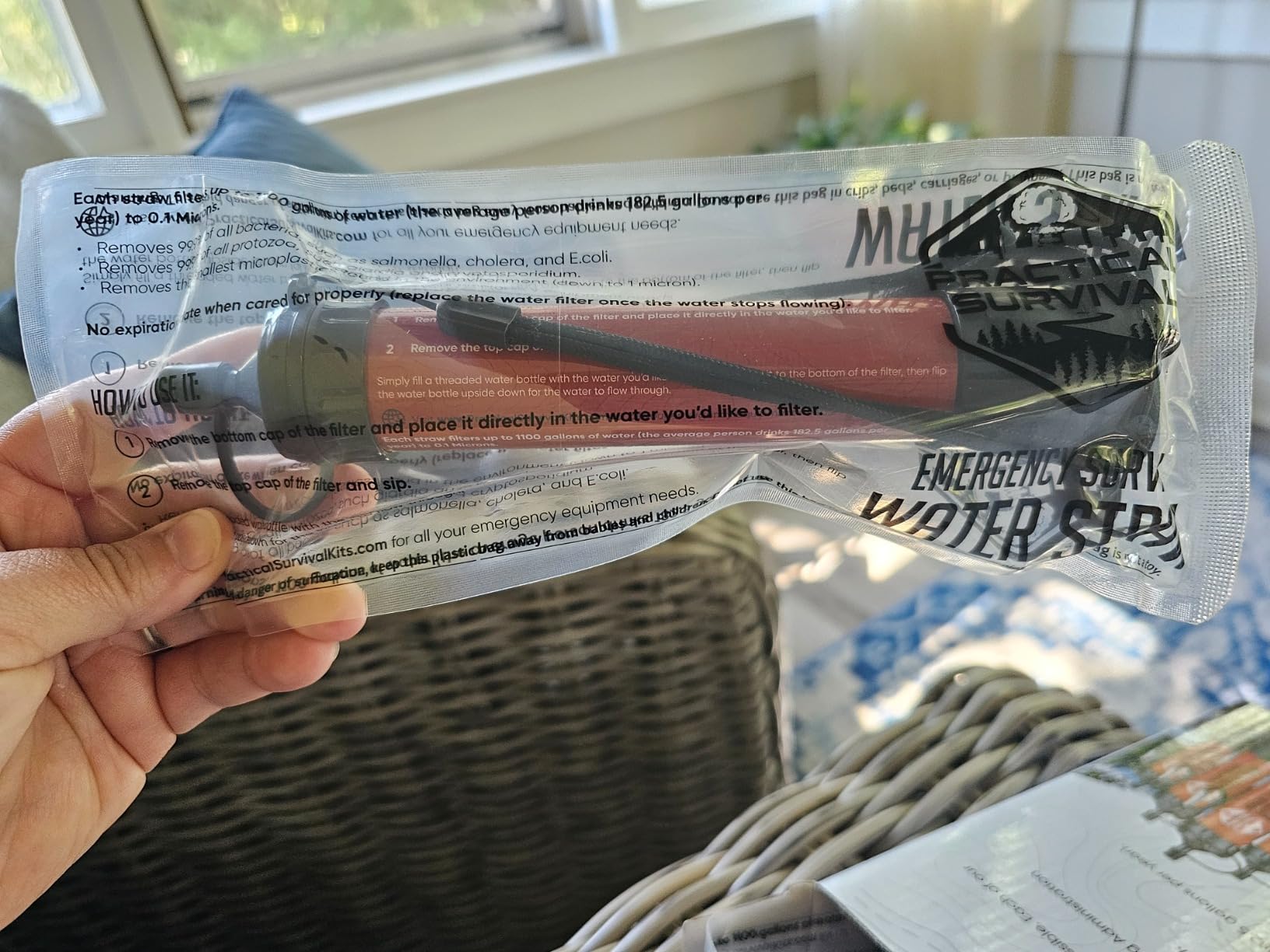 Practical Survival Reusable Emergency Water Filter Straws, 2-Pack | Lightweight, High-Capacity, 1800-Gallon Lifespan, No Expiration Date. For Camping, Hiking, Travel, Biking and Survival customer photo 2