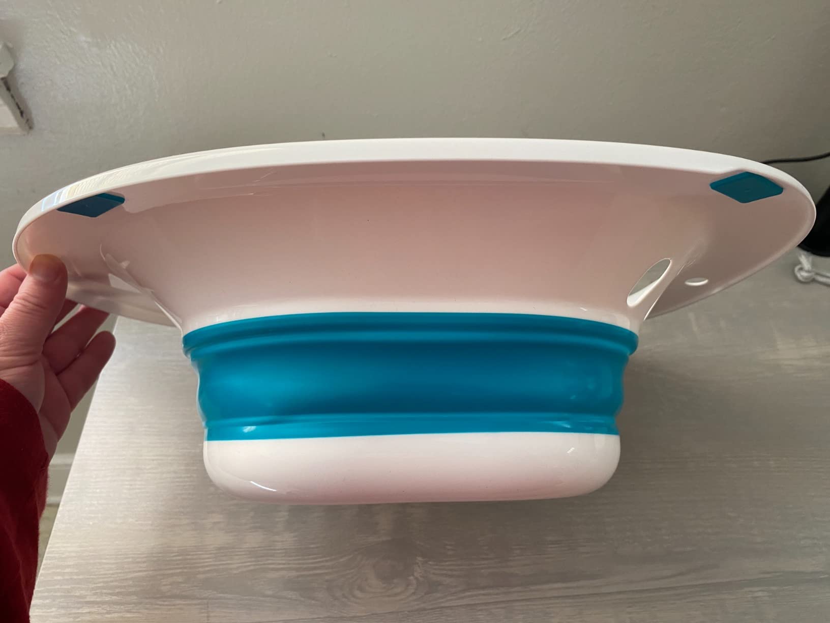 Sitz Bath for Toilet Seat with Hand Massage Flusher - Foldable Sitz Bath for Hemorrhoids and Postpartum Care, Designed for Perineum Soaking, Hemorrhoid, and Anal Inflammation Treatment customer photo 1
