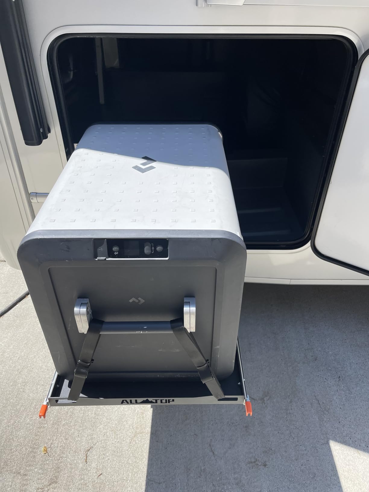 ALL-TOP Fridge Slide (Inner 29.3 x 18.7in) Vehicle Refrigerator Freezer Slider with 4 Buckle Straps, Universal Fit, Max 287 LBS, 3rd Gen customer photo 1