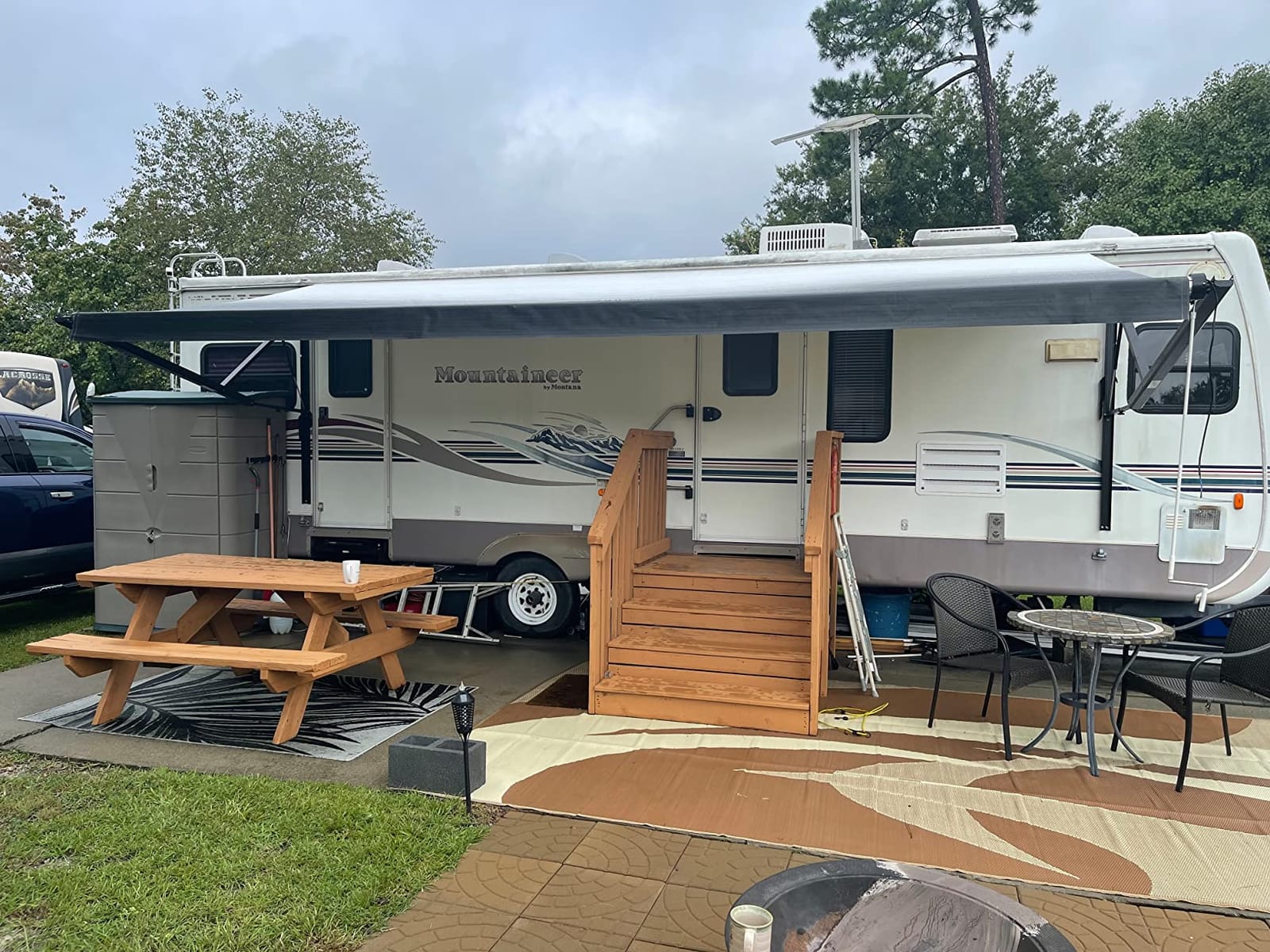 Awnlux Black Motorized Modular Retractable RV Awning Full Set Assemblies for RV, 5th Wheel, Travel Trailers, Toy Haulers, and Motorhome - RV Trailer Awning for Home or Camper - 10x8 Ft - Black Fade customer photo 2
