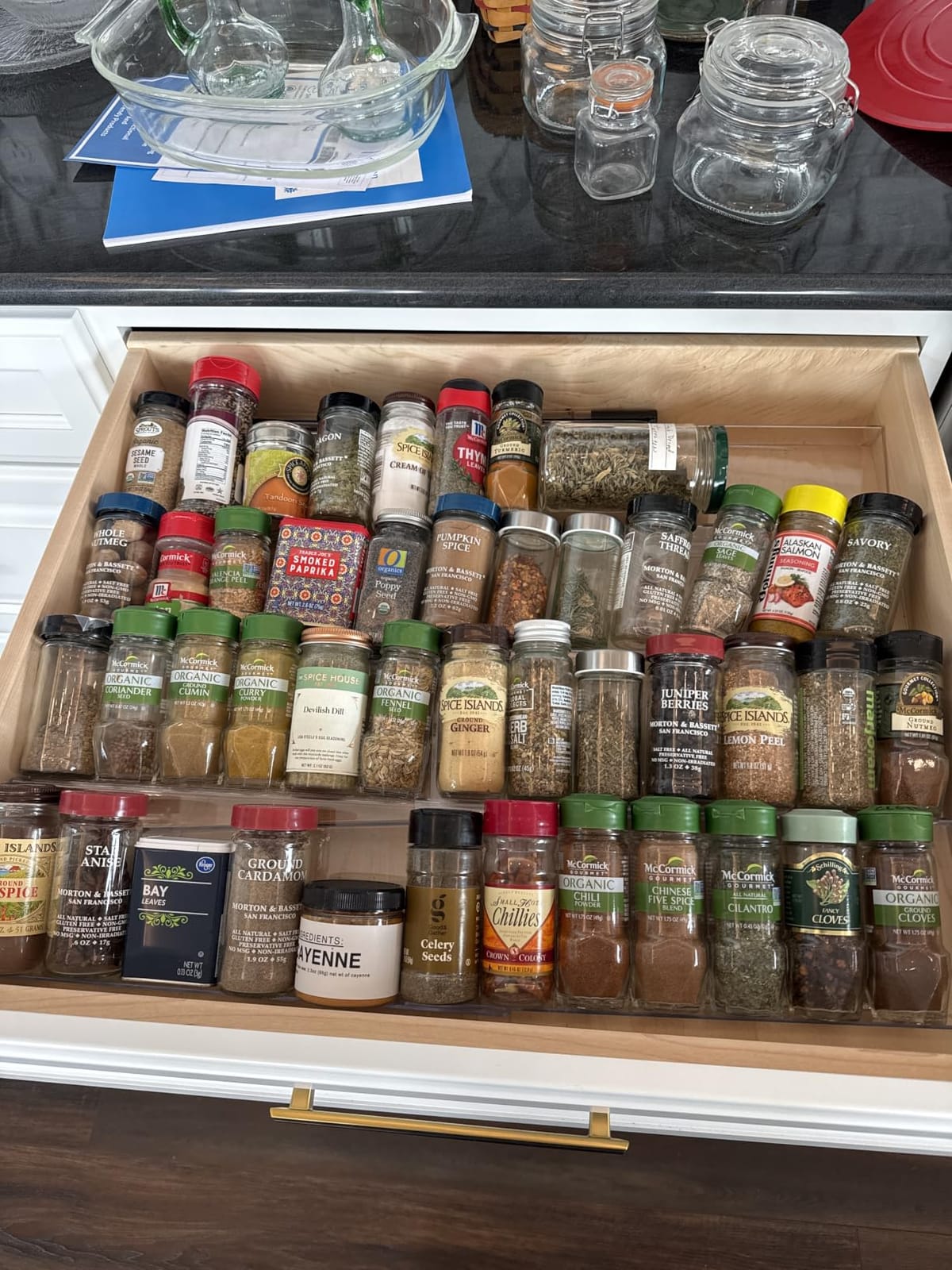 Antimbee 4-Pack Spice Drawer Organizer, 4-Tier Clear Spice Rack for Drawer | Expands 13-26 inches, Holds up 28 Spice Jars (Jars not Include), Seasoning Organizer for Drawer, Cabinet & Kitchen Countertop customer photo 1