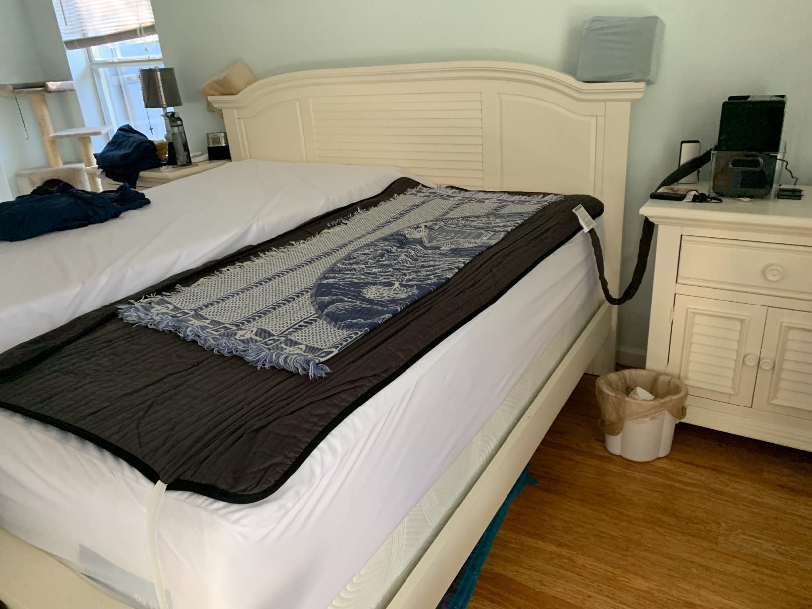 B10 Bed Cooling System Twin - Cooling Mattress Pad for Hot Sleepers | Beat night sweats without breaking the bank - 100% cotton cooling mattress topper, cools 7-12F, 4 speeds & remote. customer photo 2