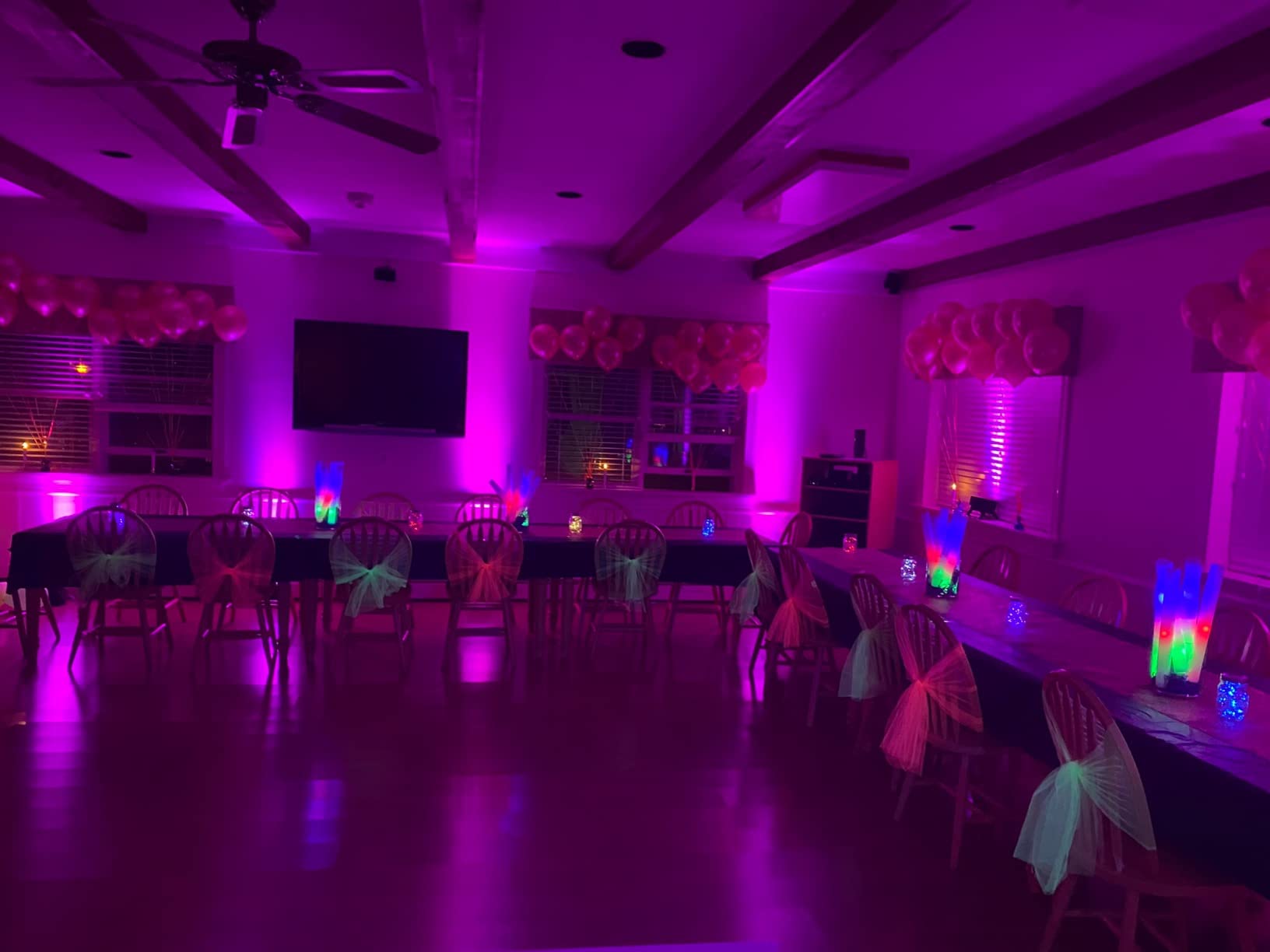 U'King LED Par Lights DJ Stage Light Corded RGB 36 LED with Sound Activated Control DJ Uplighting for Wedding Party Club Christmas Stage Lighting (2 Packs) customer photo 2