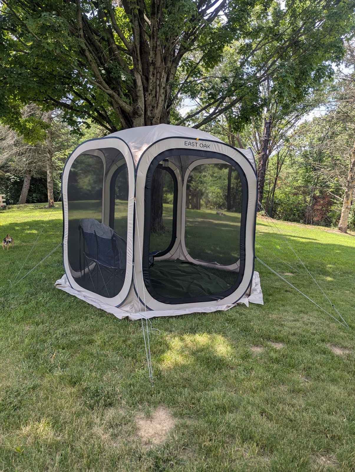 East Oak Screen House Tent Pop-Up, Portable Screen Room Canopy Instant Screen Tent 12 x 12 FT with Carry Bag for Patio, Backyard, Deck & Outdoor Activities, Beige customer photo 2