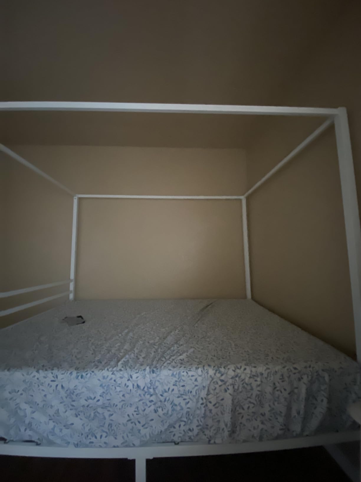 ikalido Full Size Metal Canopy Bed Frame, Heavy-Duty Support, Black | Modern Four-Poster Platform Bed, Under-Bed Storage, EVA Noise Sponge, Mattress Foundation, No Box Spring Needed, Easy Install customer photo 1