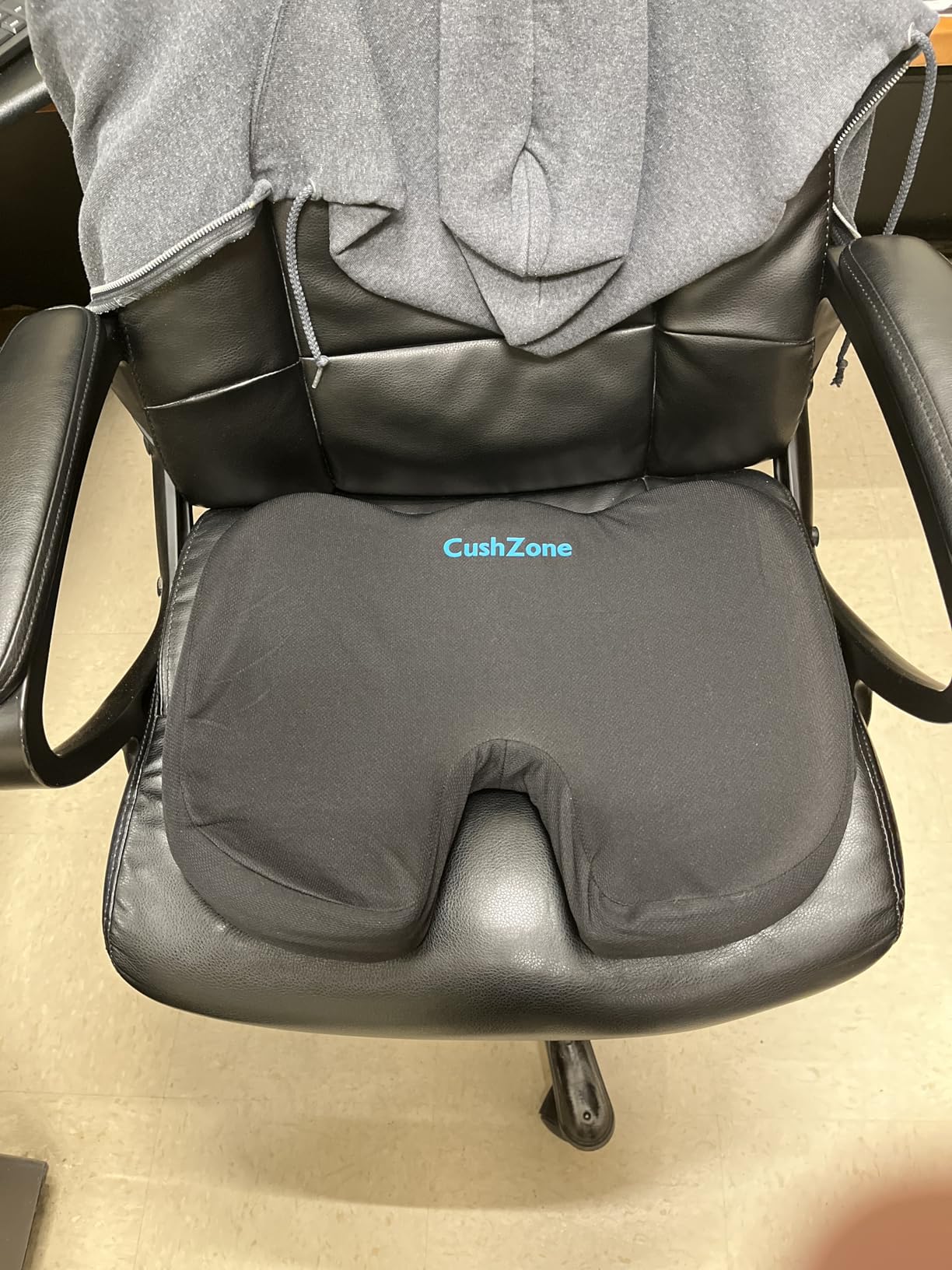 Office Chair Seat Cushion, Cooling Gel Enhanced Memory Foam Cushion for Long Sitting - Back, Sciatica, Coccyx, Tailbone Pain Relief Pillow - for Office, Gaming, Car, Wheelchair - Black, Large customer photo 2