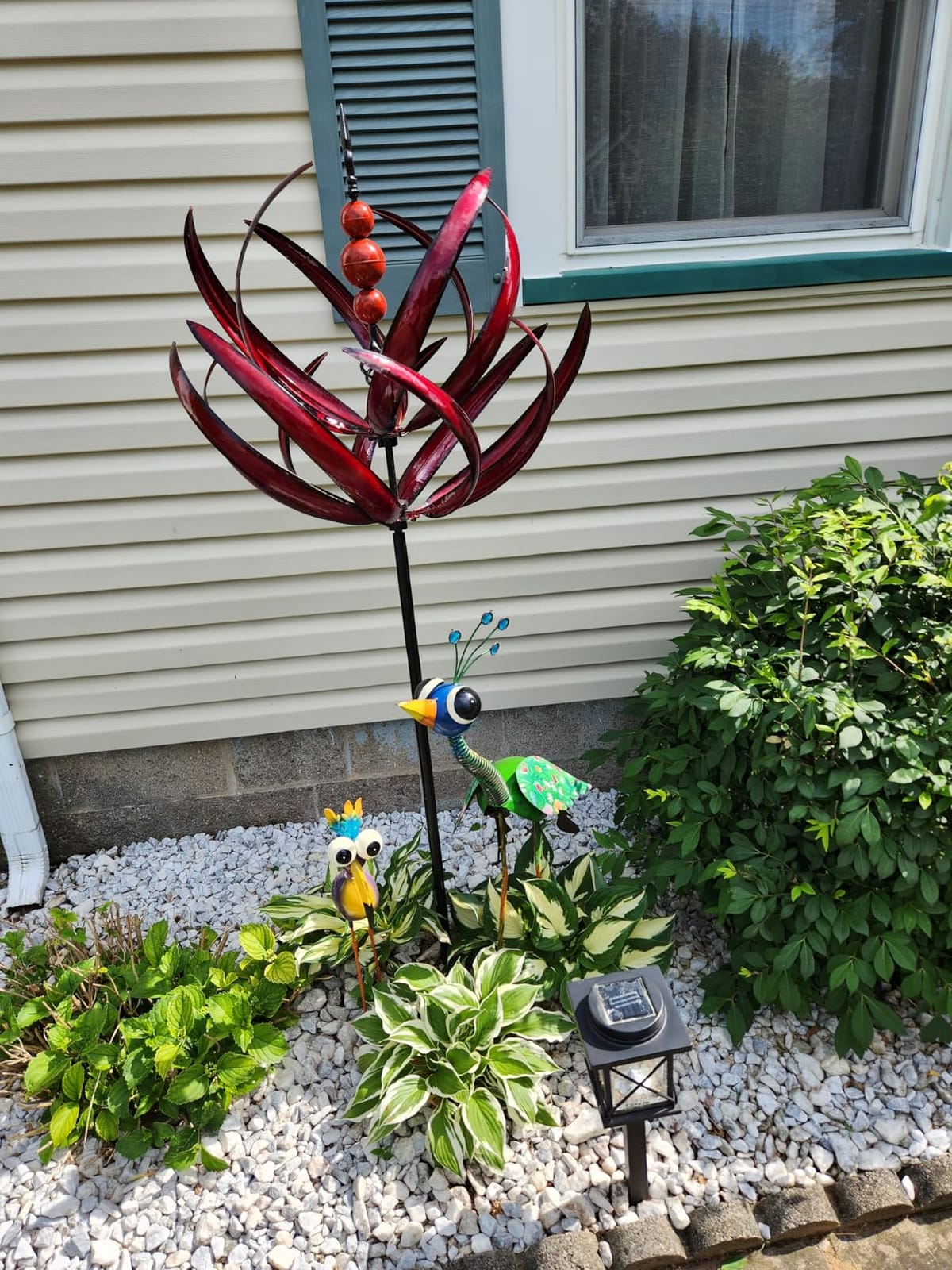 Yard Garden Wind Spinners - Large Outdoor Metal Wind Spinners with Stake, Yard Art Lawn Garden Decor (19