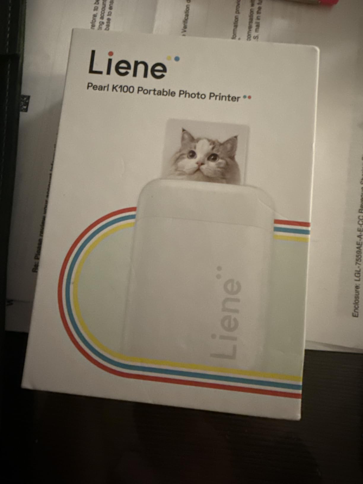 Liene Pearl K100 2x3 Photo Printer, Mini Instant Portable Color Picture Printer Bundle 50 Zink Adhesive Paper, Bluetooth 5.2 Compatible w/iOS & Android Small Phone Sticker for iPhone Smartphone, White customer photo 1