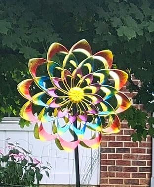 Pure Echo Large Wind Spinners Outdoor, Kinetic Metal Wind Spinners for Yard and Garden, Gift for Family or Friends (30'' W x 87'' H) customer photo 2