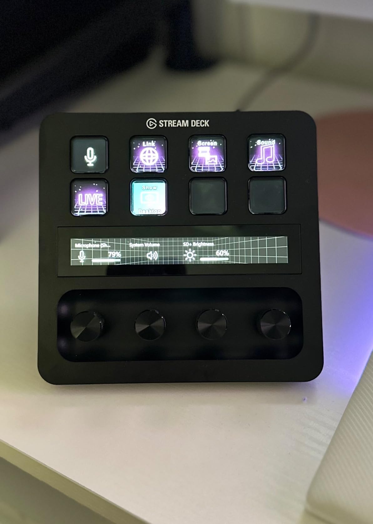 Elgato Stream Deck +, Audio Mixer and Studio Controller | LCD keys, dials and touch strip, Multi actions and smart profiles, Unlocks Wave Link mixing, Works with Mac and PC customer photo 2
