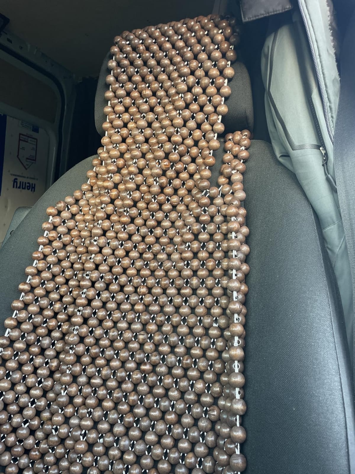 Extra Large Natural Wood Beaded Seat Cover Massaging Cooling Cushion for Truck, Trailer, Van customer photo 1