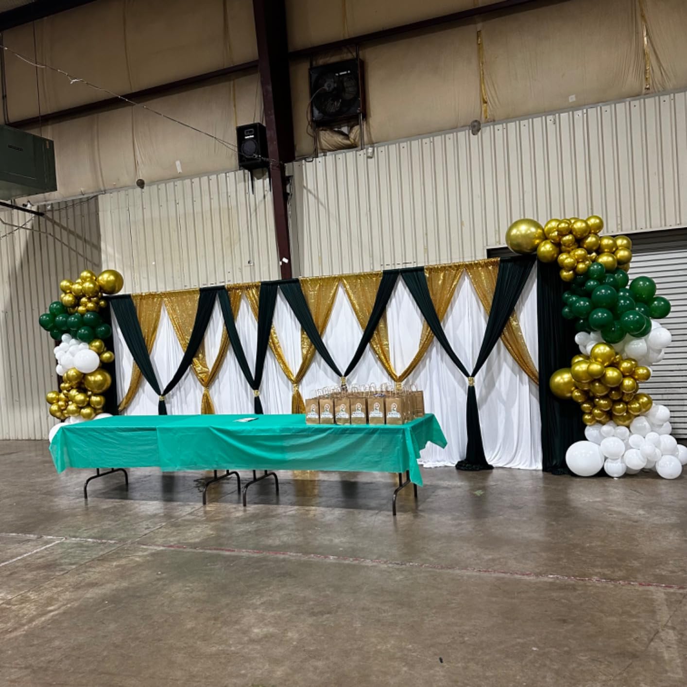Hecis Heavy Duty Backdrop Stand, 10x20ft Pipe and Drape Stand Kit, Adjustable Decoration Stand, Back Drop Stand for Party Event, Trade Shows & Wedding Decor customer photo 1