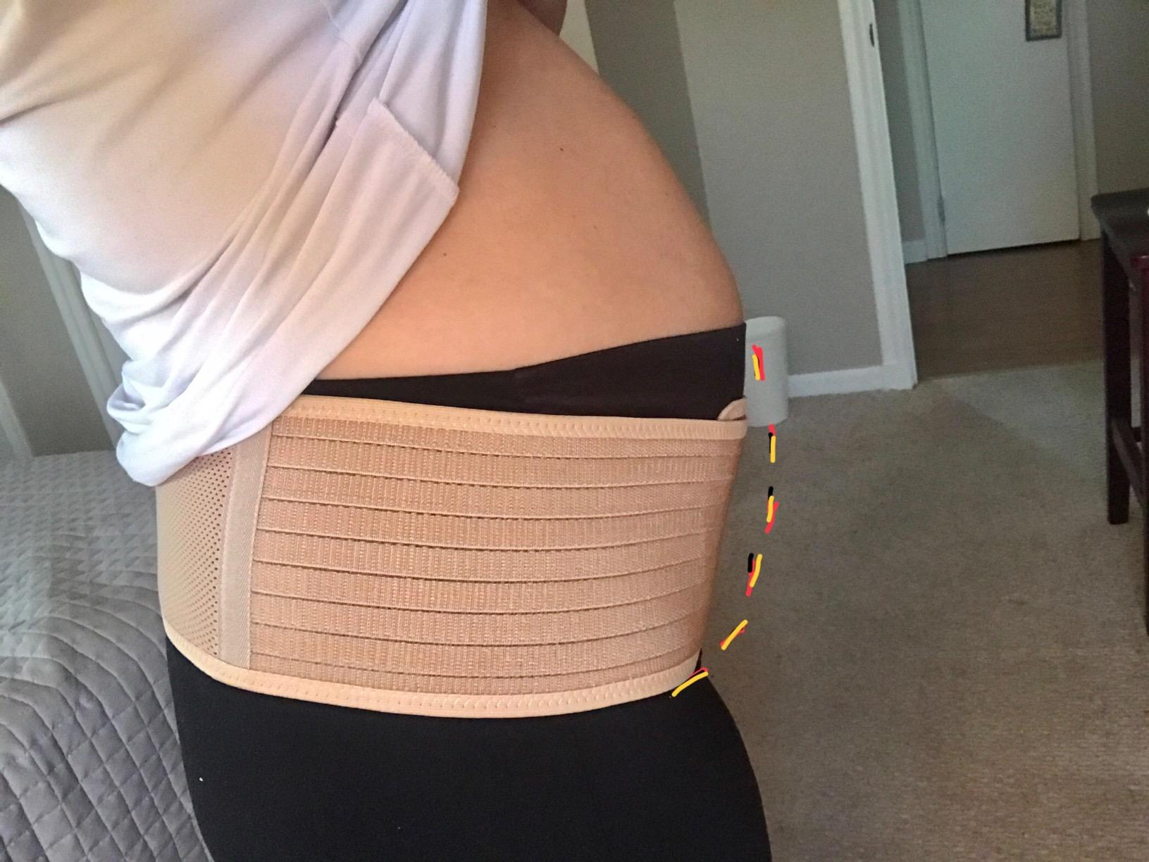 Jill & Joey Maternity Belt - Belly Band for Pregnant Women - Back Brace & Belly Support - Pregnancy Must-Have - Back Pain Relief (Black, Medium) customer photo 1
