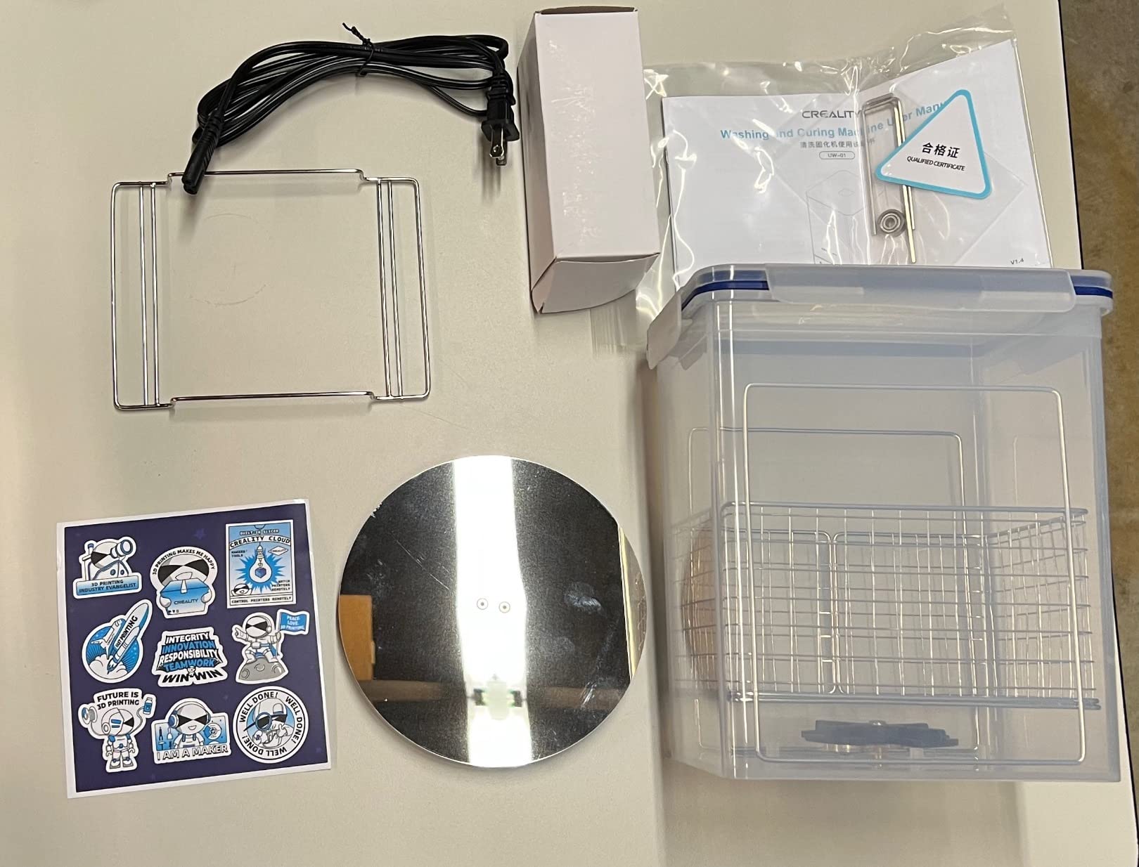 Creality Wash and Cure Station UW-01 2 in 1 Machine | Resin 3D Printer UV Curing Rotary Box Bucket for LCD/DLP/SLA Washing Size 7.48x6.06x7.87 inches customer photo 2