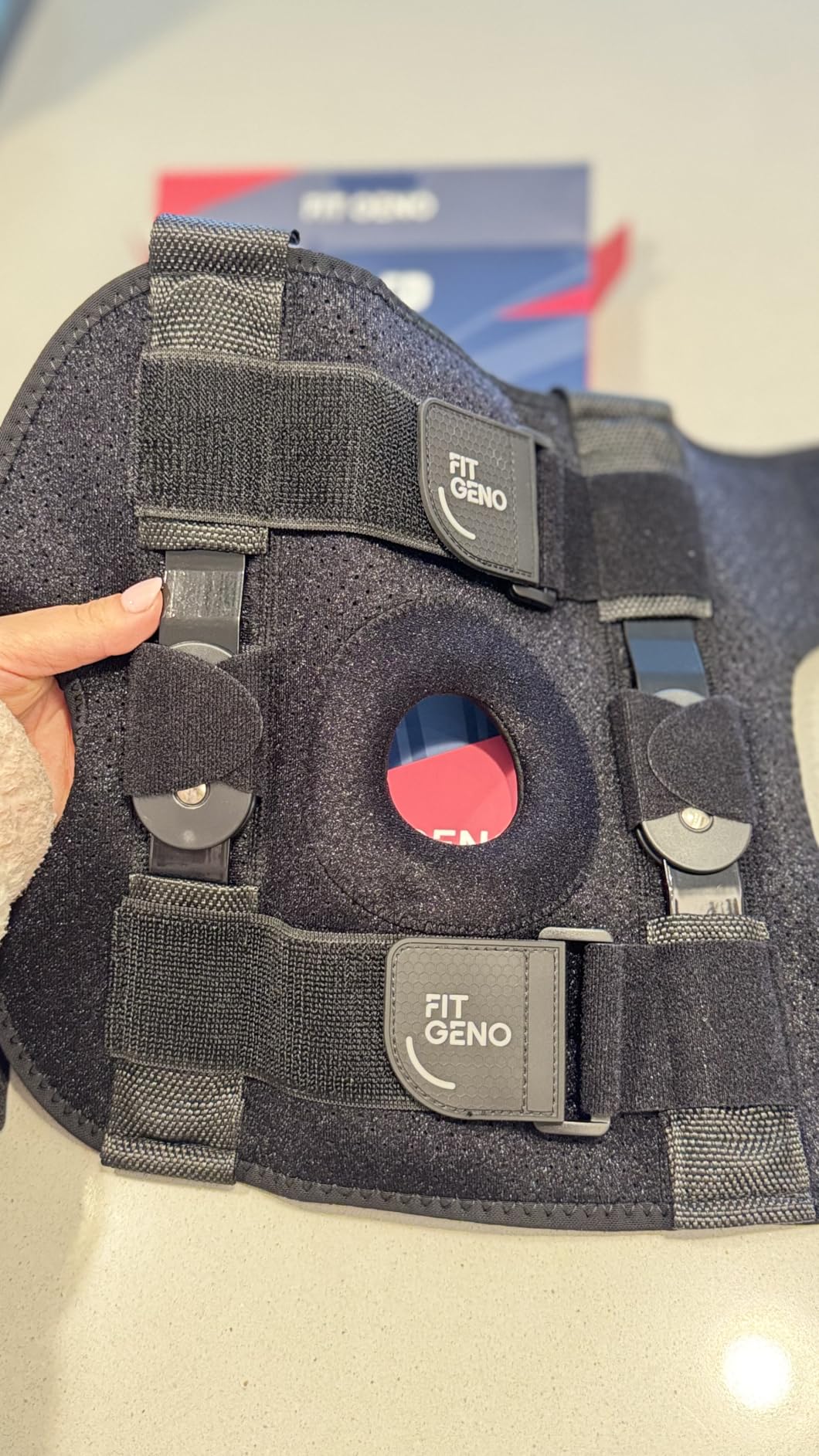 Fit Geno Hinged Knee Brace for Meniscus Tear: Adjustable Knee Support for Knee Pain w/Side Stabilizers & Hinges customer photo 2