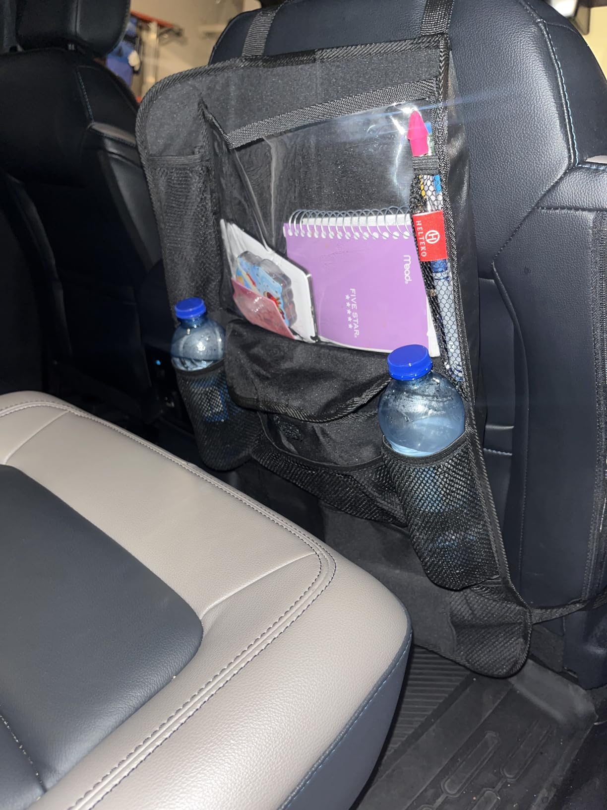 Helteko Car Seat Organizer, Ultra Version Kids Backseat Car Organizers and Storage, Waterproof Back Seat Protector Kick Mats with Tablet Holder 12 in, Car Accessories Interior and Travel Essentials. customer photo 1
